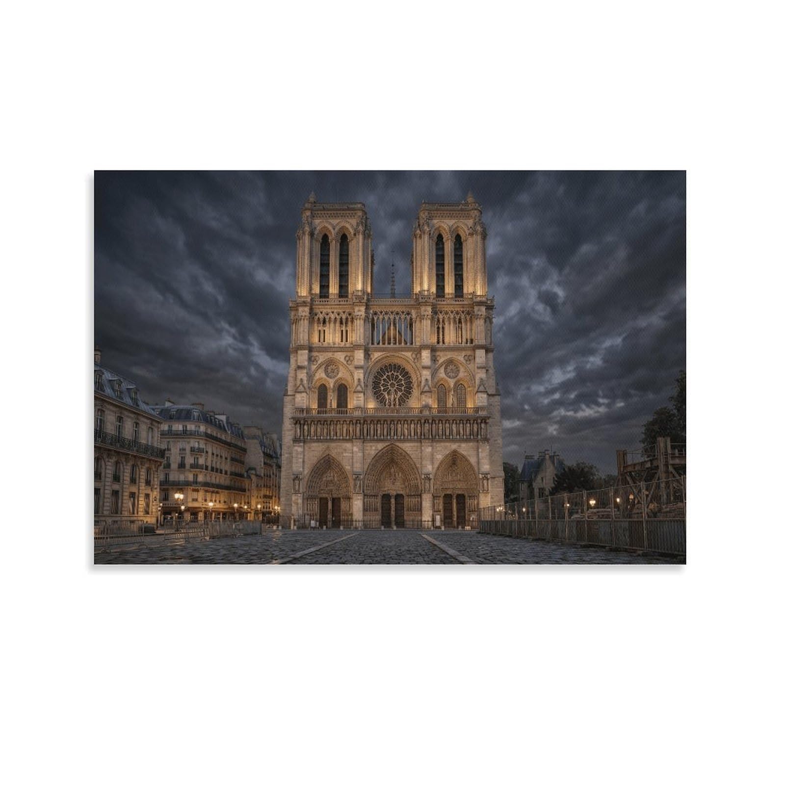 XPASHIQWC Notre-Dame De Paris Poster Artwork Giclee Canvas Prints Modern Wall Art Picture Wall Hanging for Bathroom Wall Decor 20x30inch(50x75cm)