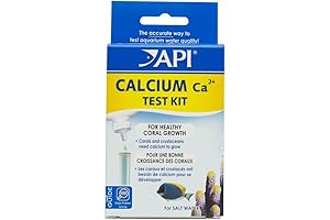 API CALCIUM TEST KIT Saltwater Aquarium Water For Reef Aquariums, Monitors Calcium Levels, 1-Count