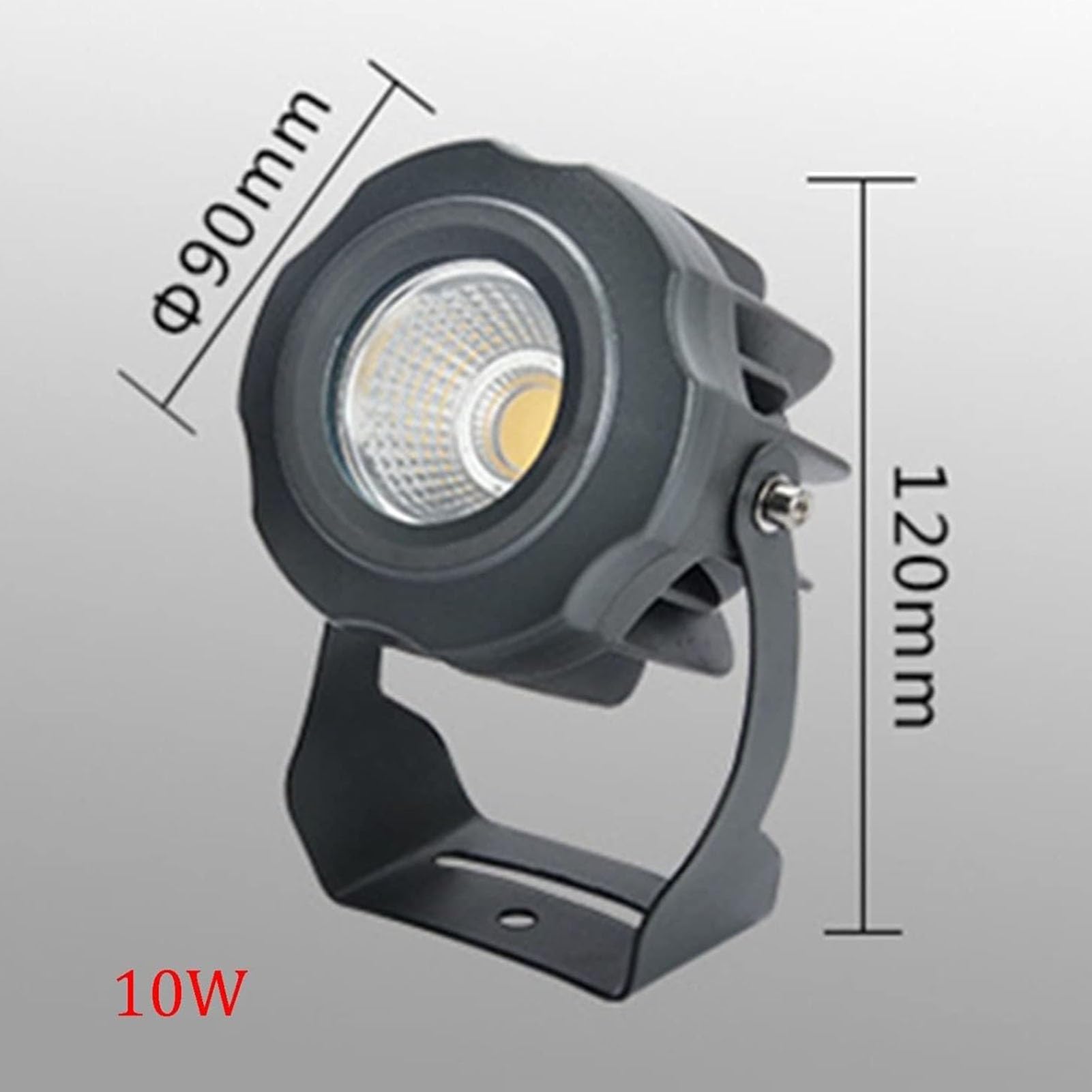 Reflektory Ogrodowe Z Obrotowym Reflektorem Led, Lampa Led Do Ogrodu, Wodoodporne Oświetlenie Zewnętrzne Do Wkopania W Ziemię Ip65, Regulowane Reflektory 220 V Do Drzewek Kolczastych, Do Oświetlenia