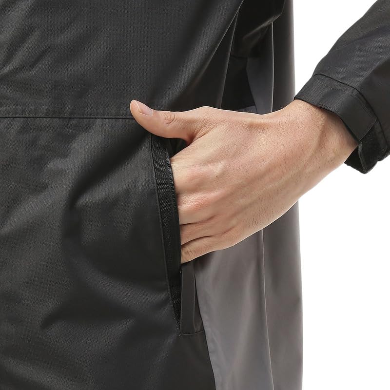 Image of Zeel Raingear Stylish Rain Jacket for Men Waterproof for Bike Riders with Adjustable Hood along with inner pockets,Waterproof Rainwear with Lightweight Polyester Jacket, ZRR003