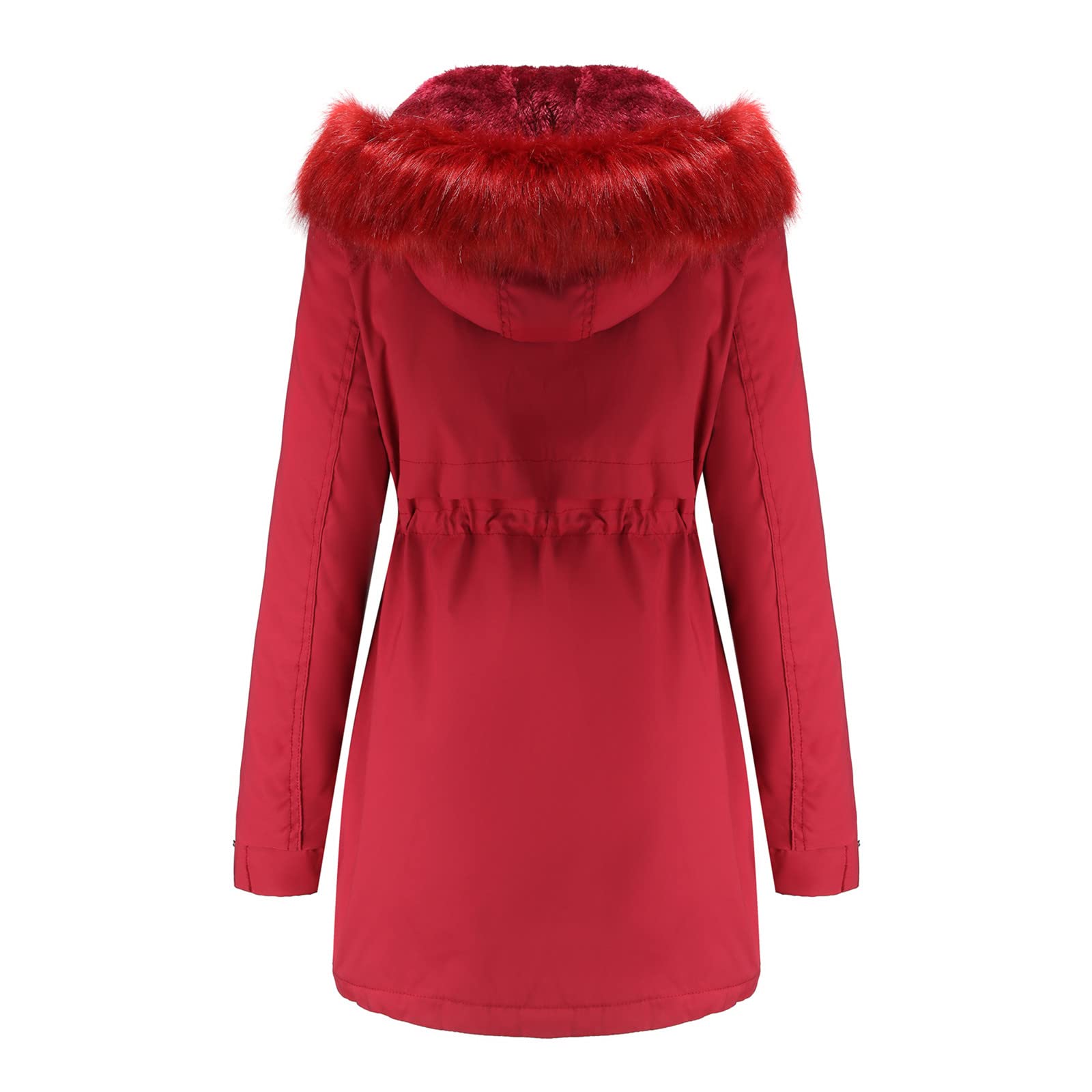 Cappotto invernale da donna, lungo, invernale, con cappuccio, giacca invernale, foderata, calda, per le mezze stagioni, giacca impermeabile per le attività all'aria aperta, giacca in pile, giacca a