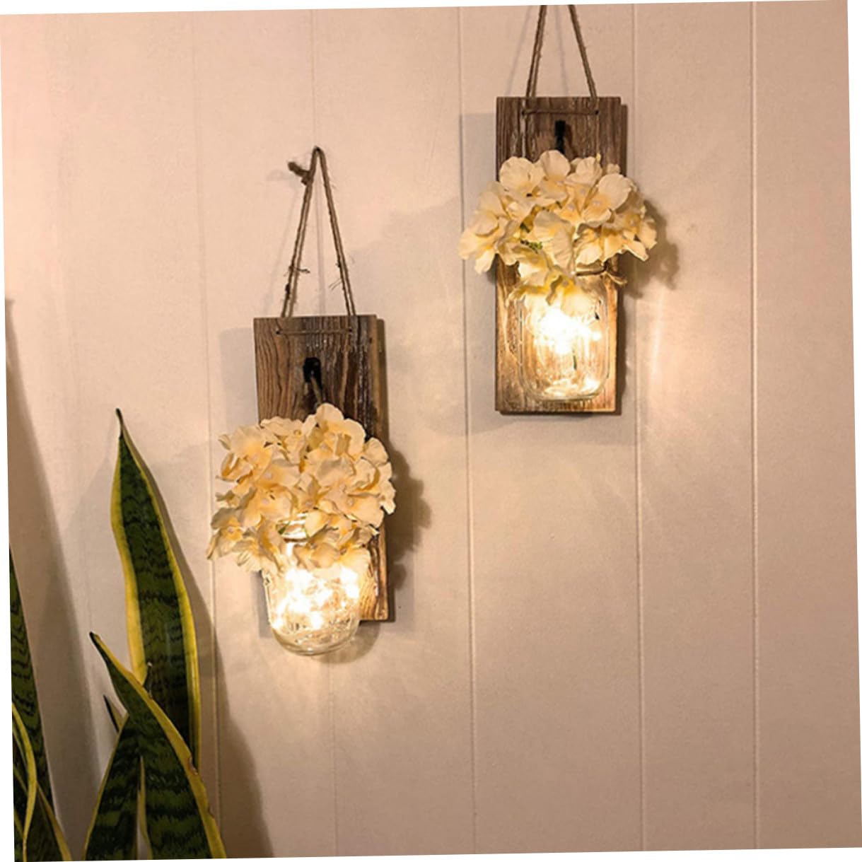 ERINGOGO Retro Wandkerzenhalter und Glas Dekorative Hängende Kerzenleuchte Kompakter Kerzenständer für Wohnzimmer und Hochzeitsdeko