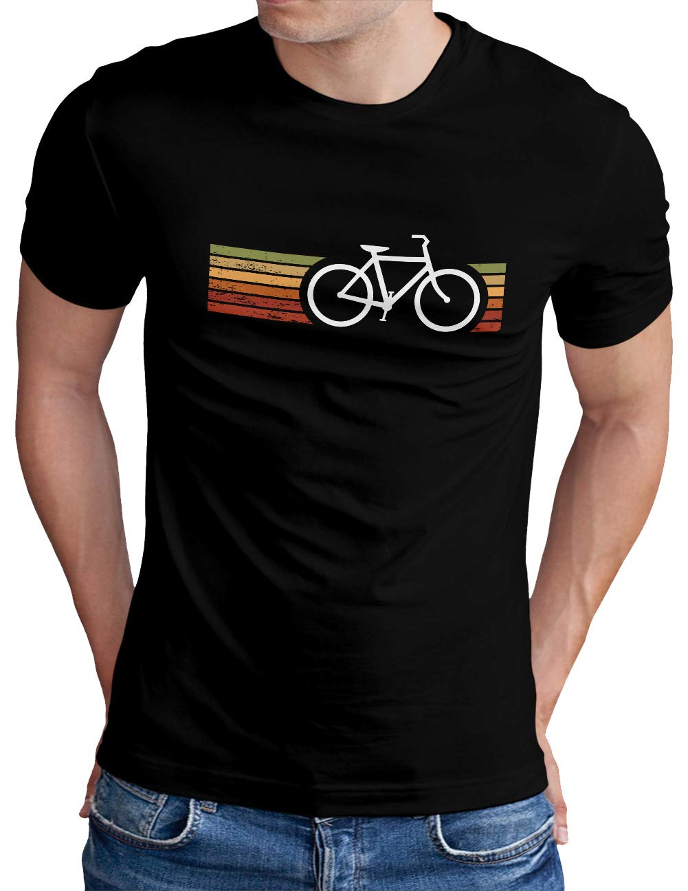 OM3® Retro Bicycle T-Shirt | Męski | Cycling Cyclist Biking Rowerzysta | S - 5XL