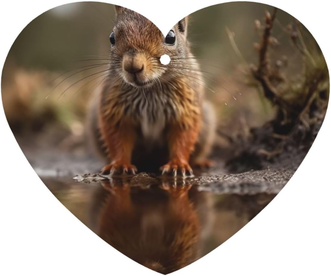 Car Air Freshener 24 PCS Squirrel by the Puddle Hanging Car Air Fresheners Auto Interior Decor Card Freshener Strong Scented Card Lavender Cars Scents for Office Bedroom Close Drawer Heart Shape