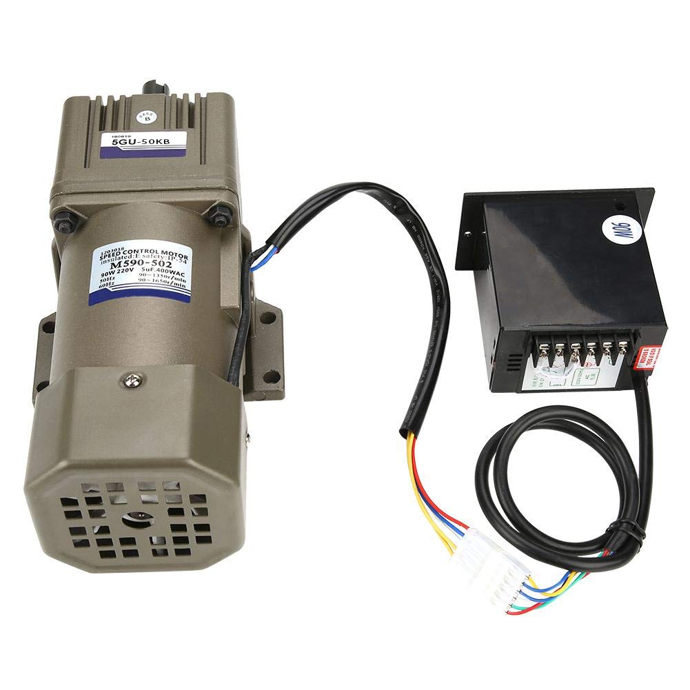 Wechselstrom 220V 90W Einphasen Asynchrongetriebemotor Verzögerung Einstellbare Geschwindigkeit Geeignet für die Verpackungsindustrie, Werkzeugmaschinenindustrie, Transportausrüstung (50K)
