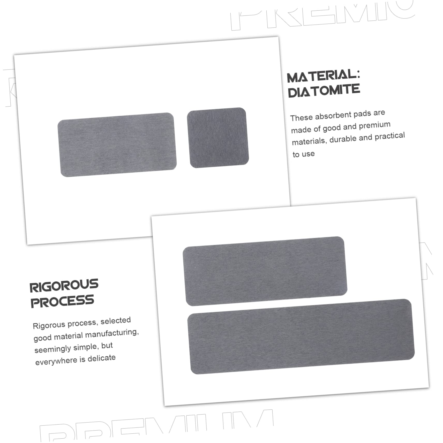 Anneome Posavasos Absorbentes de Diatomita 4 Piezas para Bares y Hoteles, Material Resistente y Secado Rápido, Excelente Textura y Alta Absorción de Agua