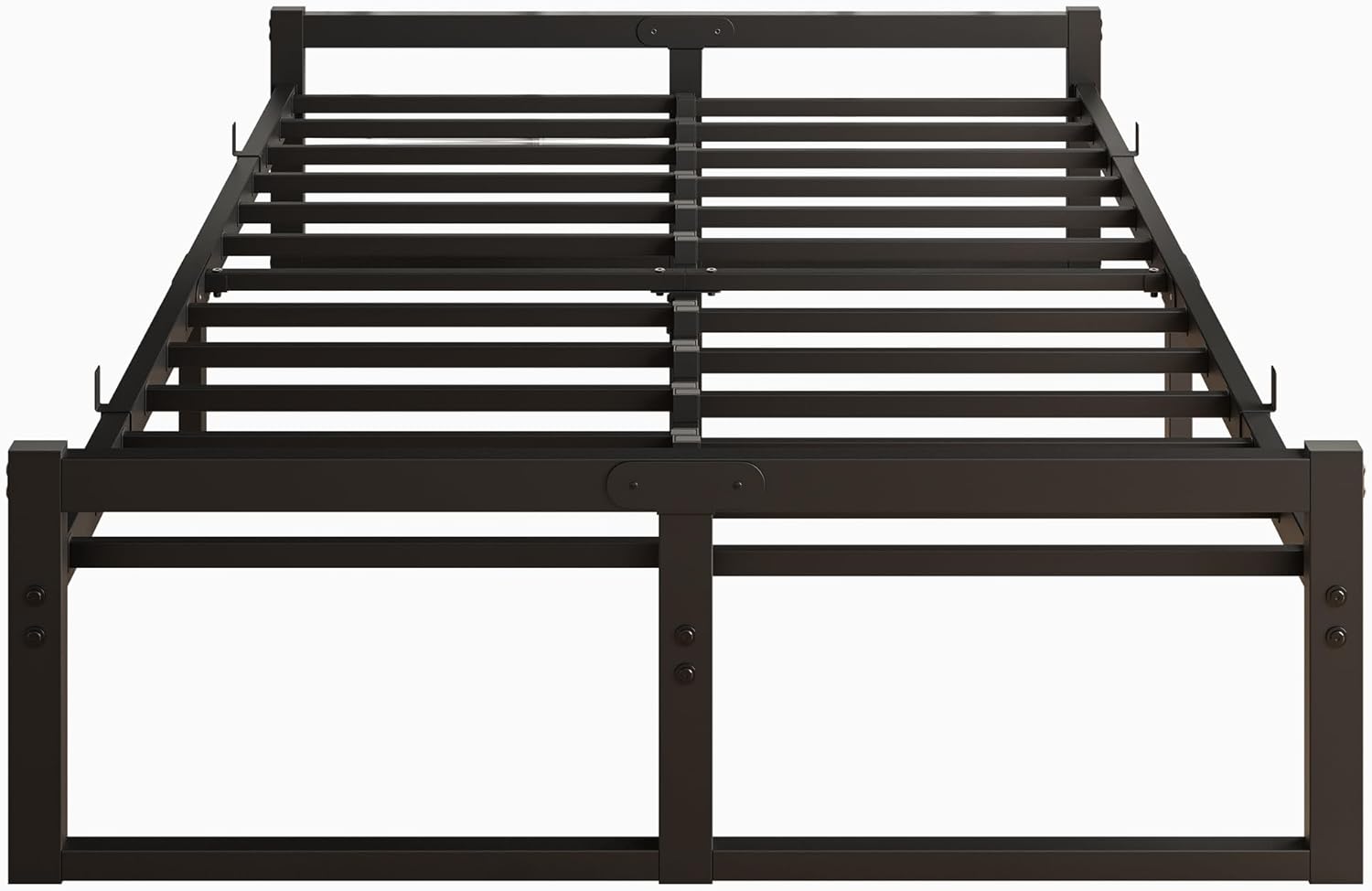 VECOCHO Full Bed Frame with Storage,Metal Platform Double Bed Frame Full Size Bed Frame No Box Spring Needed,Heavy Duty Full Mattress Foundation with Steel Slats,Strong Bearing Capacity,Black - Image 4