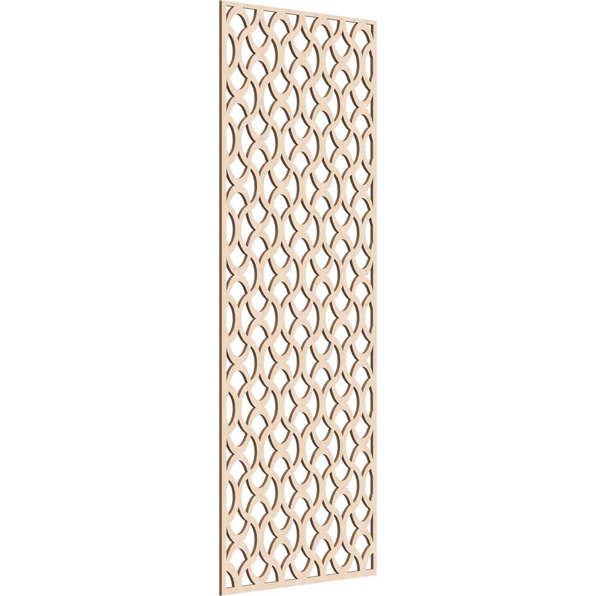 Resort Decorative Pierced Fretwork Wood Wall Panels, 31 3/8"W x 79 3/8"H x 3/8"T, Red Oak