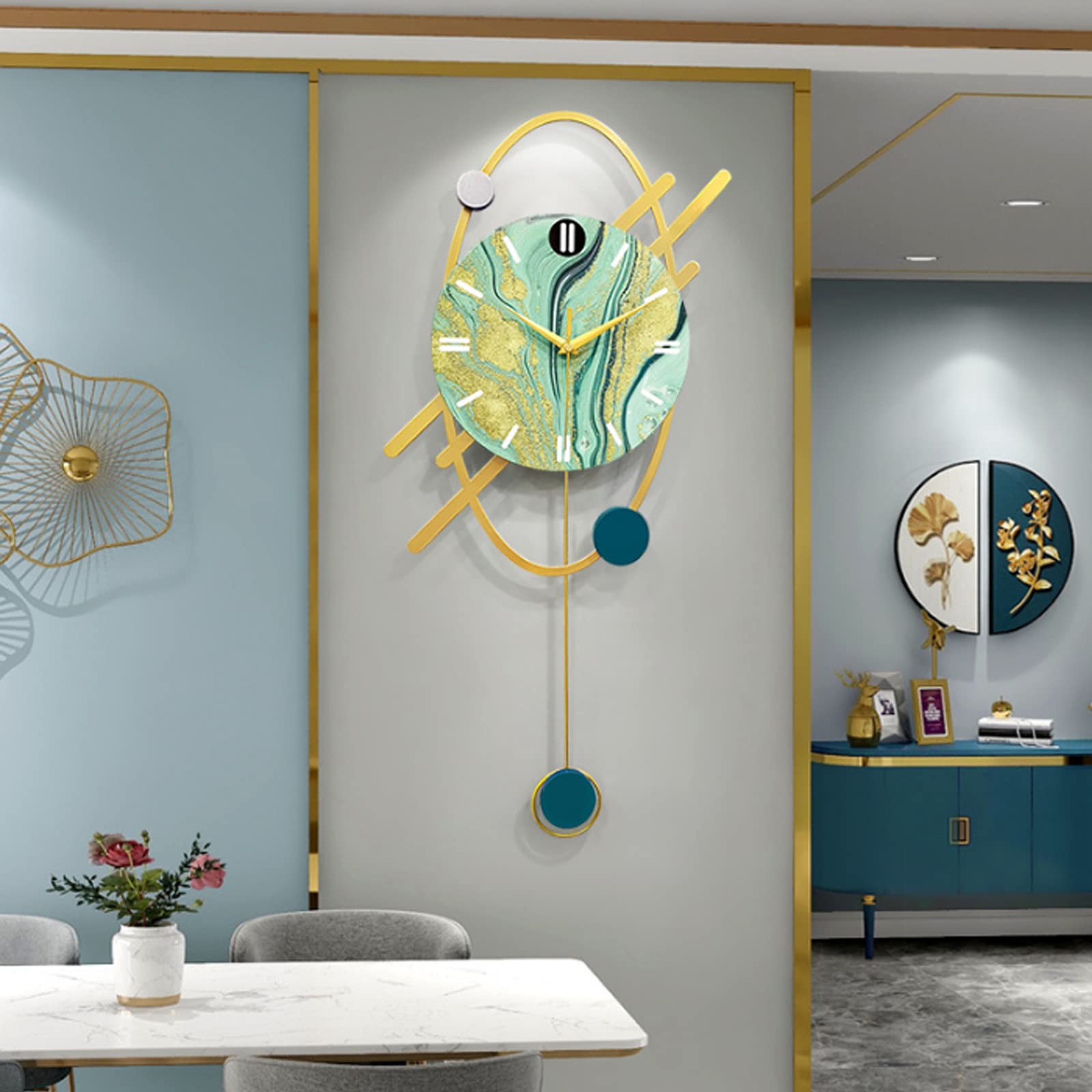 Wewnętrzny cichy zegar ścienny Zegar metalowy na baterie Nordic Luxury Style Fashion Zegar ścienny do biura kuchnia sypialnia strona główna dekoracyjne