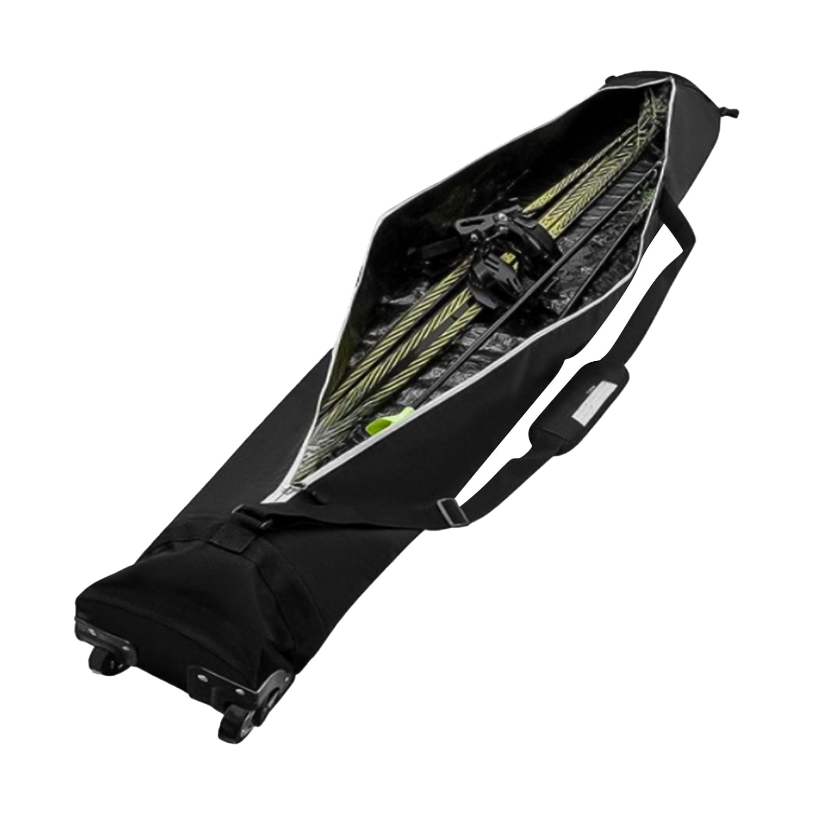 Bolsa de esquí con ruedas, funda de almacenamiento para snowboard, impermeable, tela Oxford 600D, bolsa de viaje con correas ajustables y ruedas para esquí, yoga, equipo deportivo, transporte, 200 x