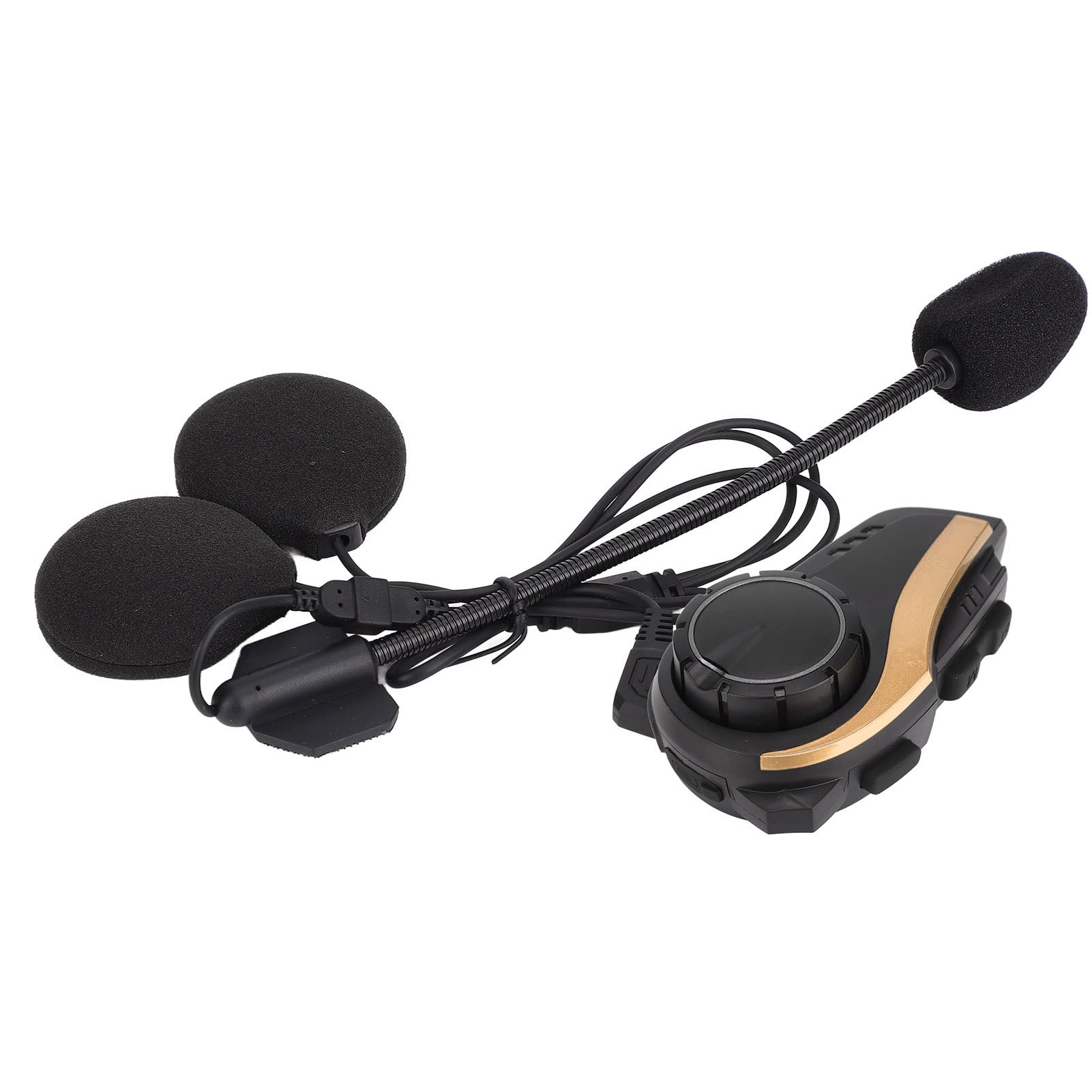 Cuffie da Moto con Design Impermeabile IP65 (Gialla) | Riduzione del rumore, Altoparlanti regolabili, Bluetooth 5.0, Funzionamento a mani libere, Materiale leggero