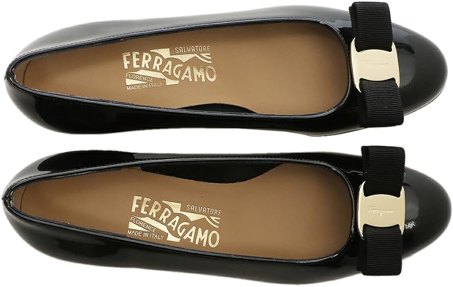 Salvatore Ferragamo 黒 レザー パンプス3cm イタリア フェラガモ パンプス ブラック レディース Salvatore Ferragamo
