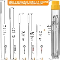 Vista 3 de 36 agujas grandes y romas, agujas de coser de ojo grande, agujas de coser hechas a mano de 12 tamaños, agujas de tejer, agujas de hilo, agujas