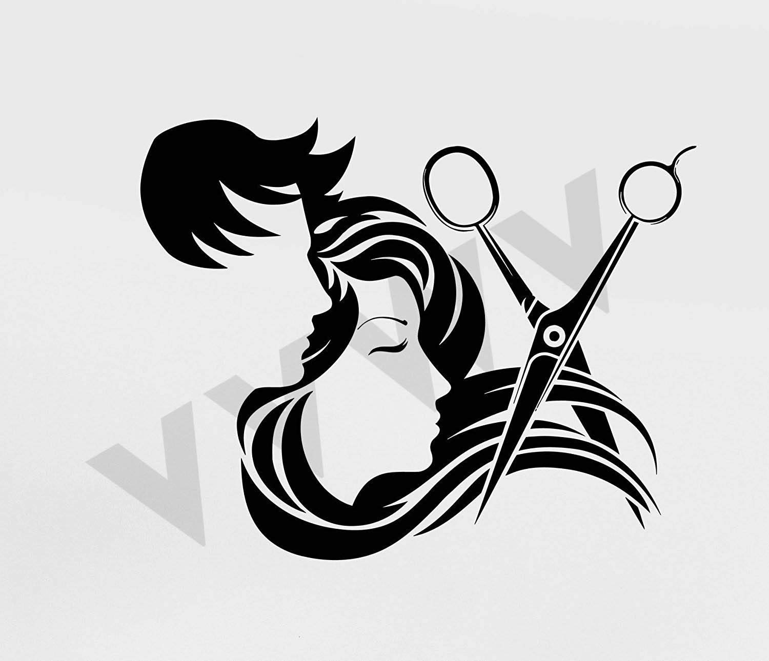 Beauty Parluor Spa Hair Salon Wall Sticker Wall Decal Logo Sticker Black 40.00 X 45.00 Cm-image-19