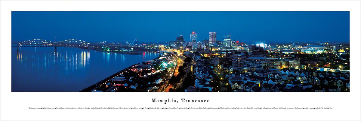 Memphis, Tennessee - Unframed Blakeway Panoramas Print