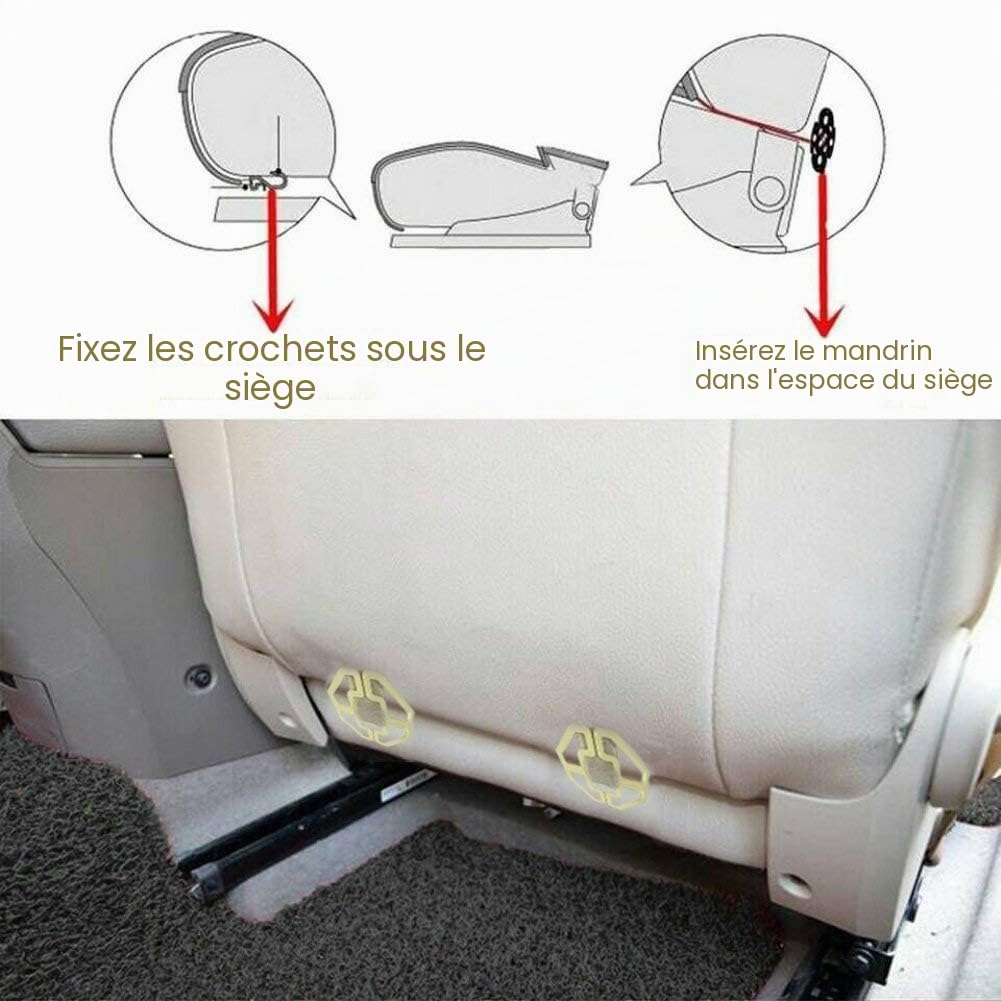 Housse de Coussin de Siège de Voiture - Protecteur de Siège Auto Respirant - Accessoires d'auto de Voiture Cuir PU - 2 Housses de Siège Avant et 1 Siège Arrière