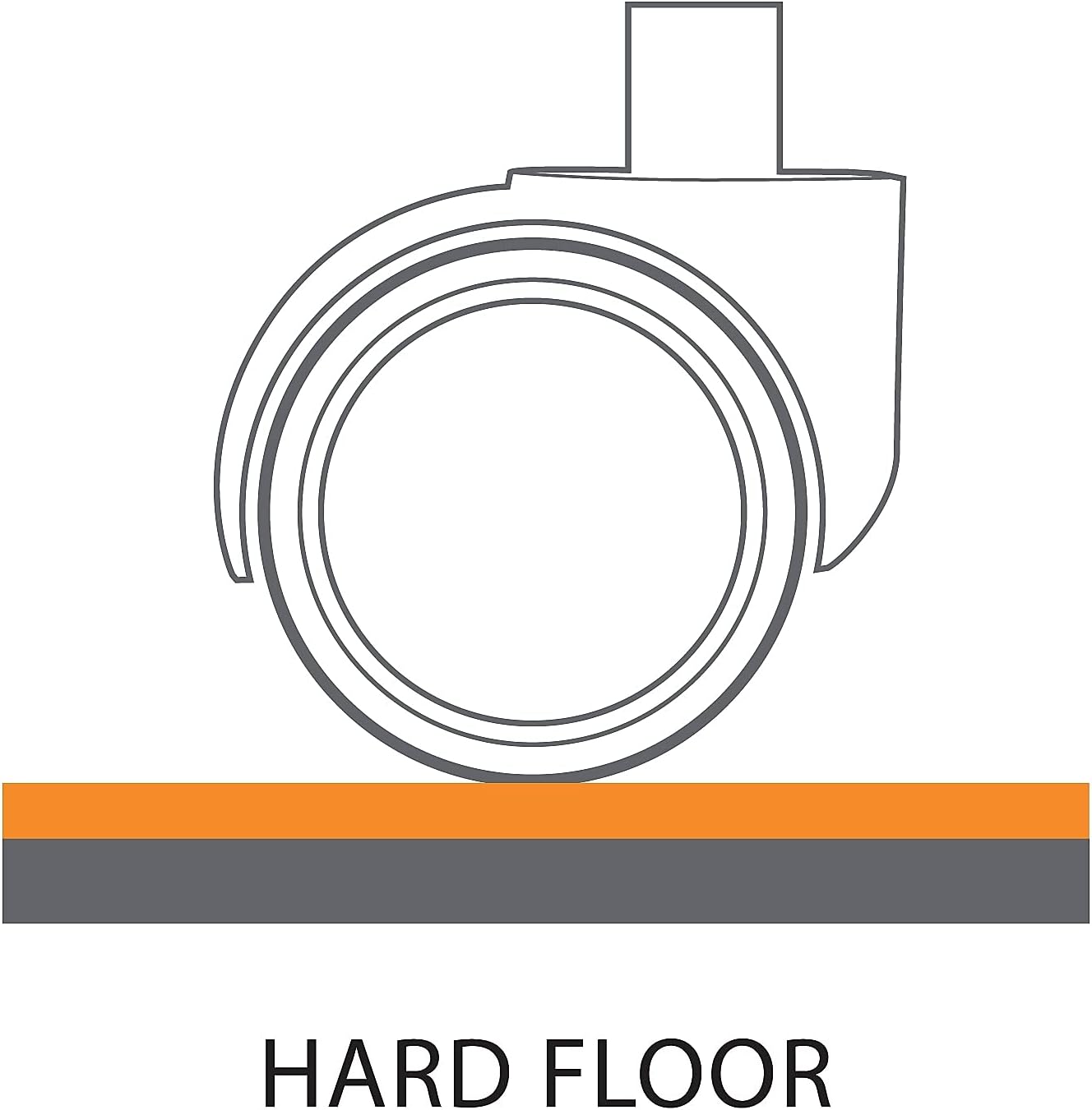 Staples Office Chair Mat, Clear Floor Mats with Lip, Hard Floors, Textured Underside, Extended Under-Desk Coverage, Smooth Glide