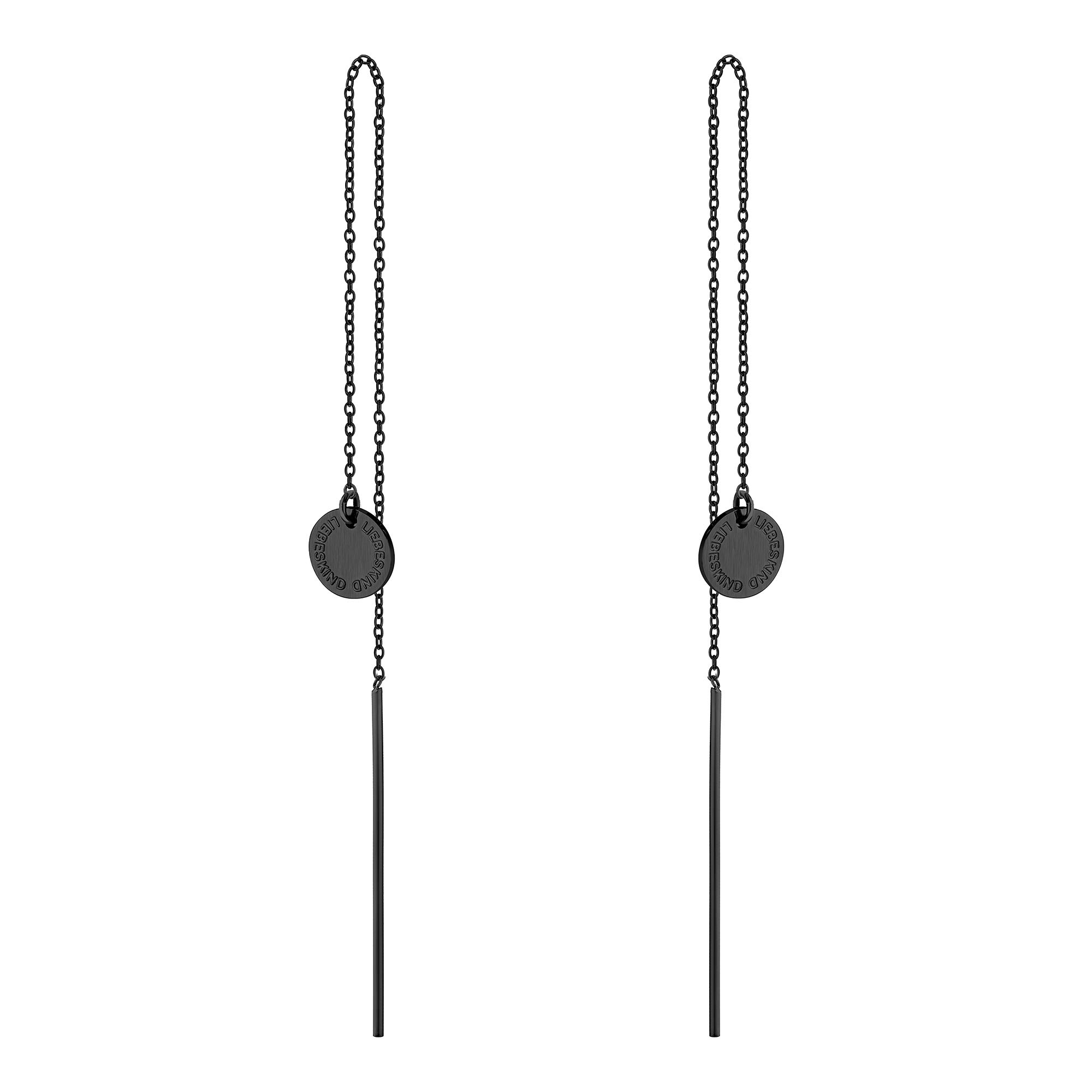 Liebeskind Armband mit Anhänger aus Edelstahl Schwarz