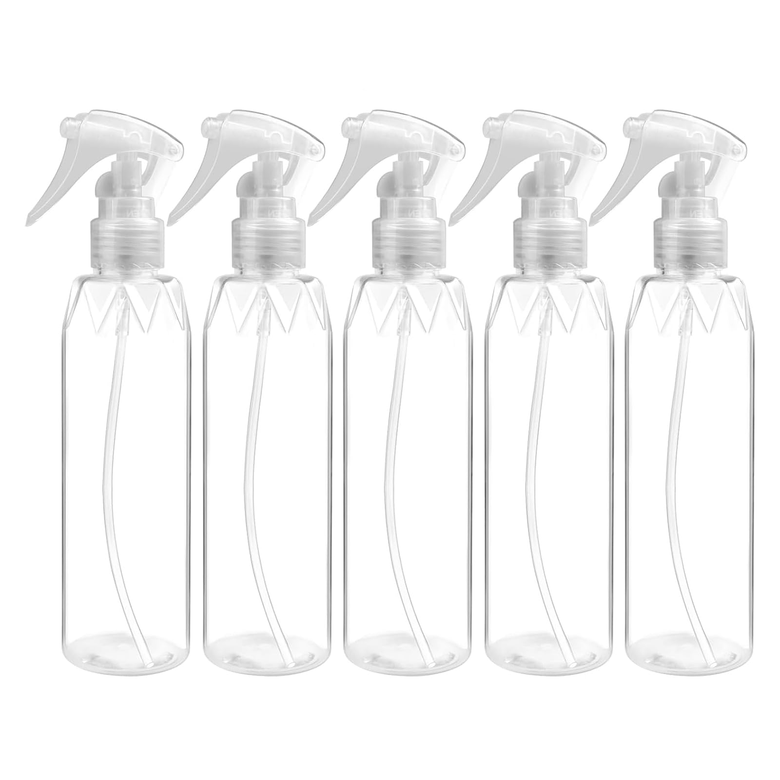 Rozpylacz, butelka z rozpylaczem, 5 szt., 200 ml, tworzywo sztuczne, przezroczyste, puste butelki z rozpylaczem, czarne butelki z rozpylaczem do roślin, opryskiwacza do roślin, włosów
