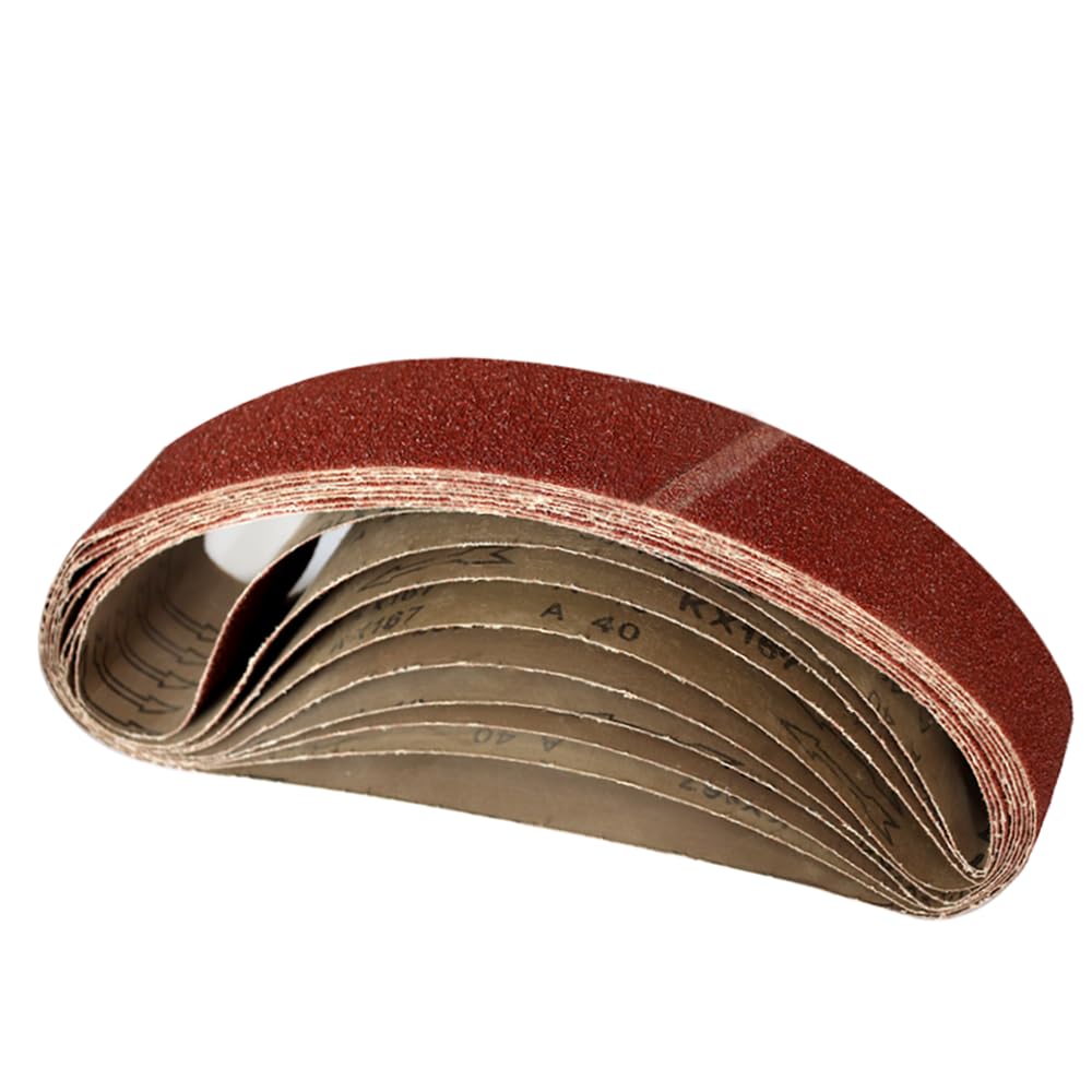 JWOO 10Pcs 760x40mm Sanding Belts for Metal Polishing Abrasive Belts Grit 40-1000 Wood Polishing Belt for Grinding and Deburring (Size : 1000 Grit)