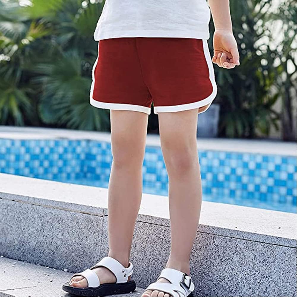 3 Pack Little Big Girls Running Athletic Cotton Shorts Toddler Kids Workout Dance Dolphin Short