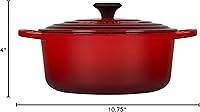 Vista 2 de Le Creuset Enameled Cast Iron Signature Round Dutch Oven, 5.5 qt., Cerise