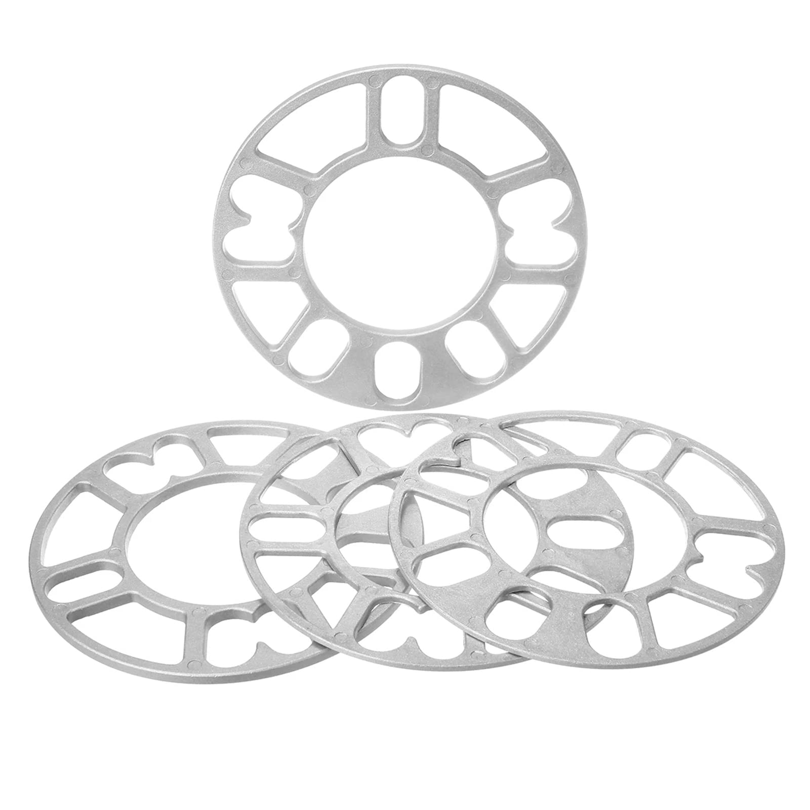 Disques d'espacement pour roue Spacer 4 pièces Entretoises de roue Plaques de calage, 4 trous 5 trous 6 trous Disques d'espacement universels, Éclisse de voie élargie 5/8/10mm d'épaisseur (10mm)