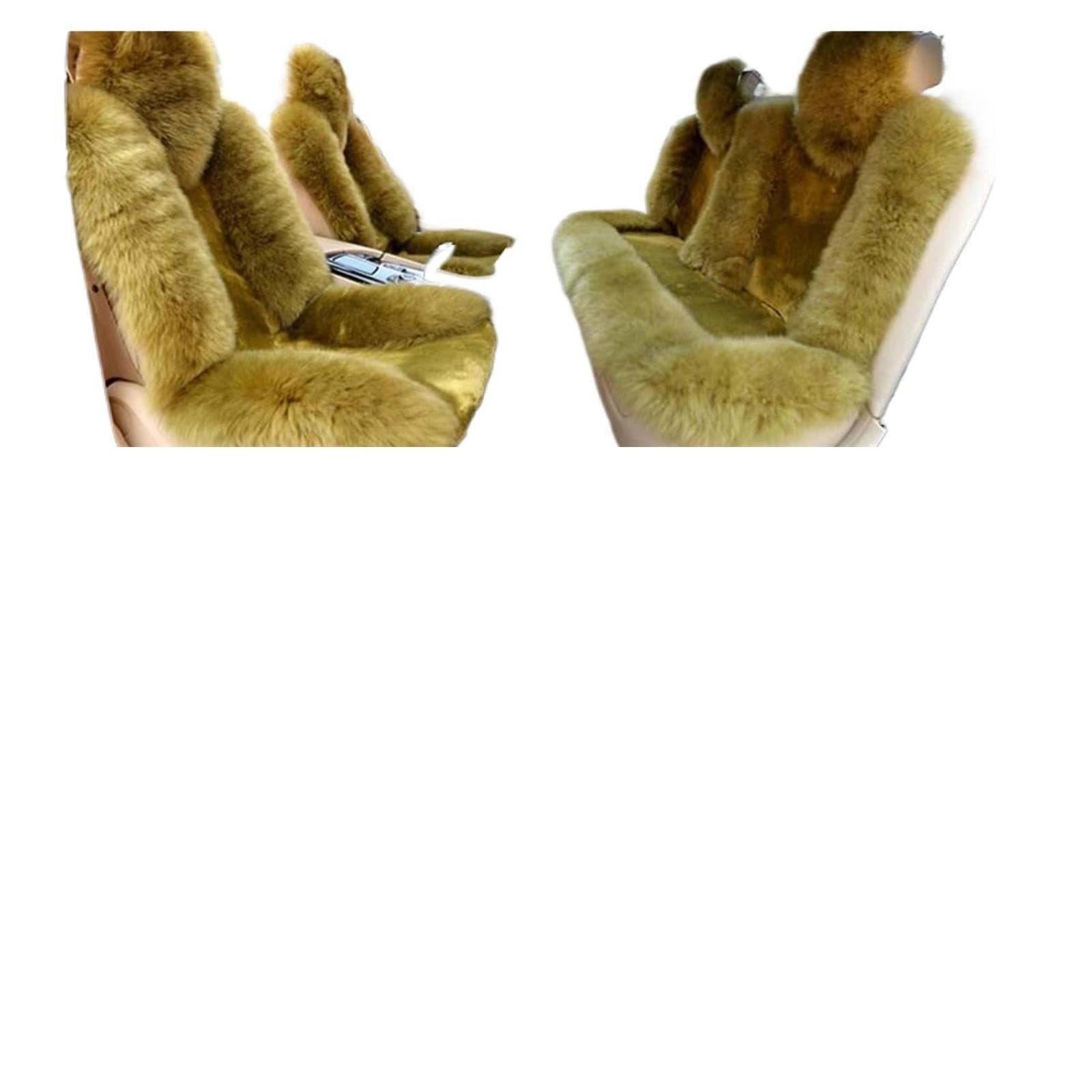 Juego completo de 3 fundas for asientos coche piel oveja invierno