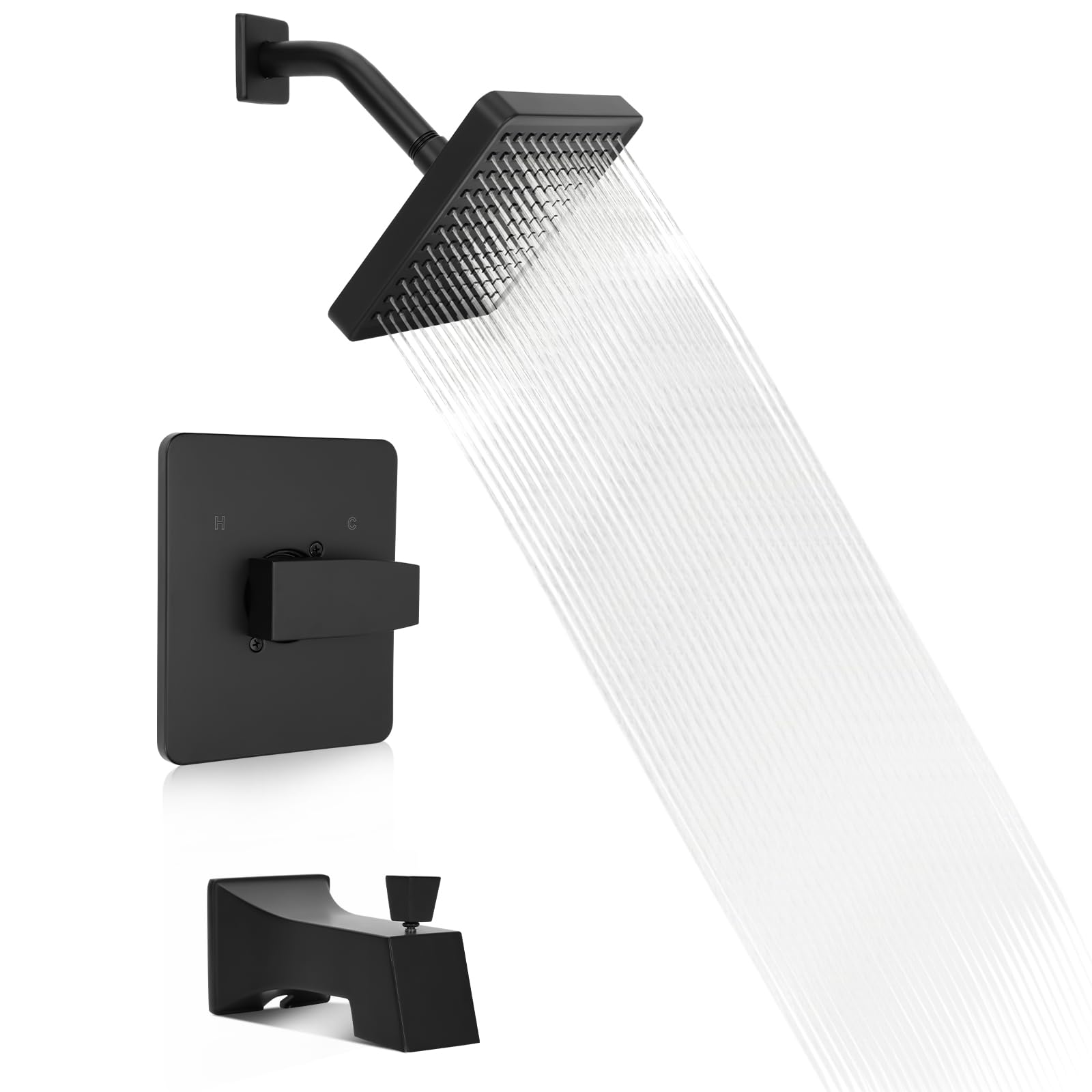 Photo 1 of Lanmun Matte Black Shower Trim Kit for Delta R10000 Valve