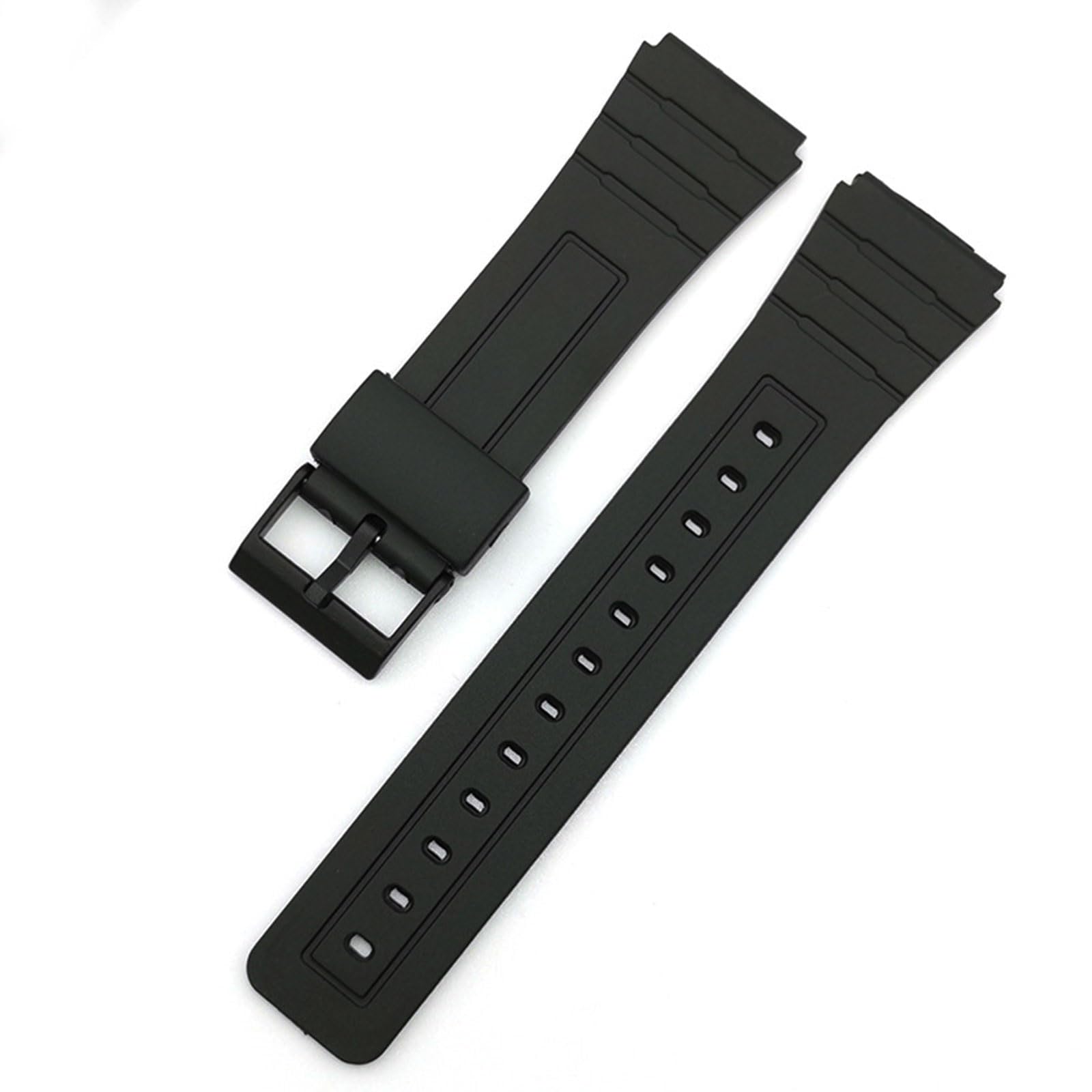 NAVZASilicone Ruber Replacement WaterProof Watch Strap Fit to Casio F-91W (Orange)