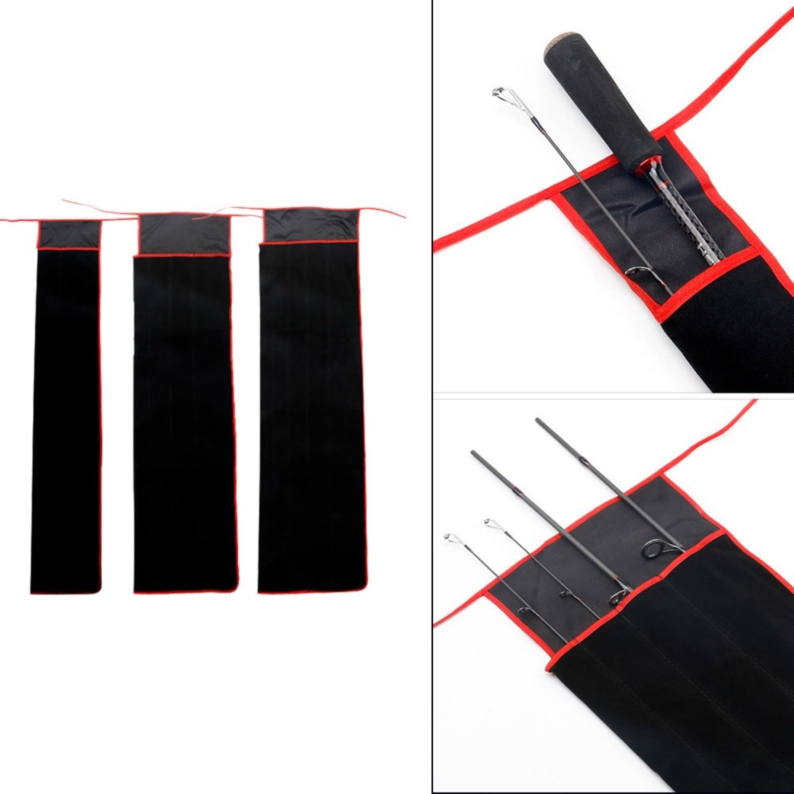 Custodia Per 4, 6 O 8 Canne Da Pesca | Borsa Da Pesca | Fodero Per Il Trasporto Di Attrezzatura E Accessori Da Pesca - Foto 3