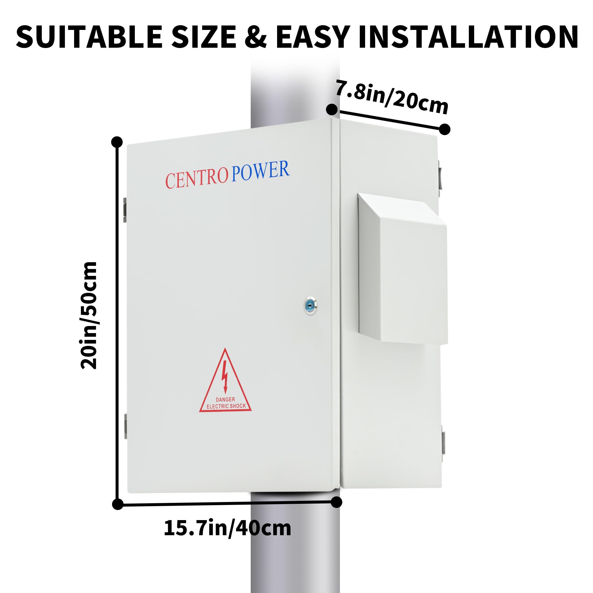 NEMA - Recinto eléctrico para exteriores, acero laminado en frío resistente, IP65 impermeable, con placa de montaje extraíble, perfecto para instalaciones de proyectos de bricolaje, montaje en pared o
