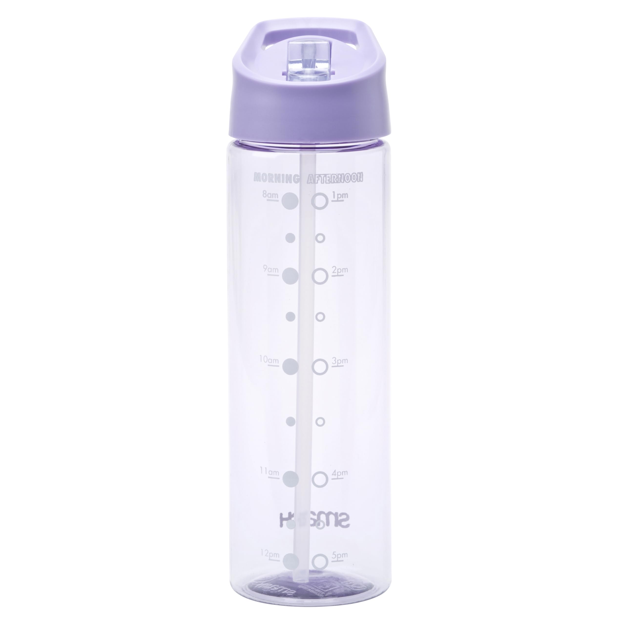 Smash Borraccia Con Timer Per L'Acqua - 700 Ml, Viola, Con Cannuccia E Maniglia, PCTG Senza BPA, Ideale Per Sport E Ufficio - 4