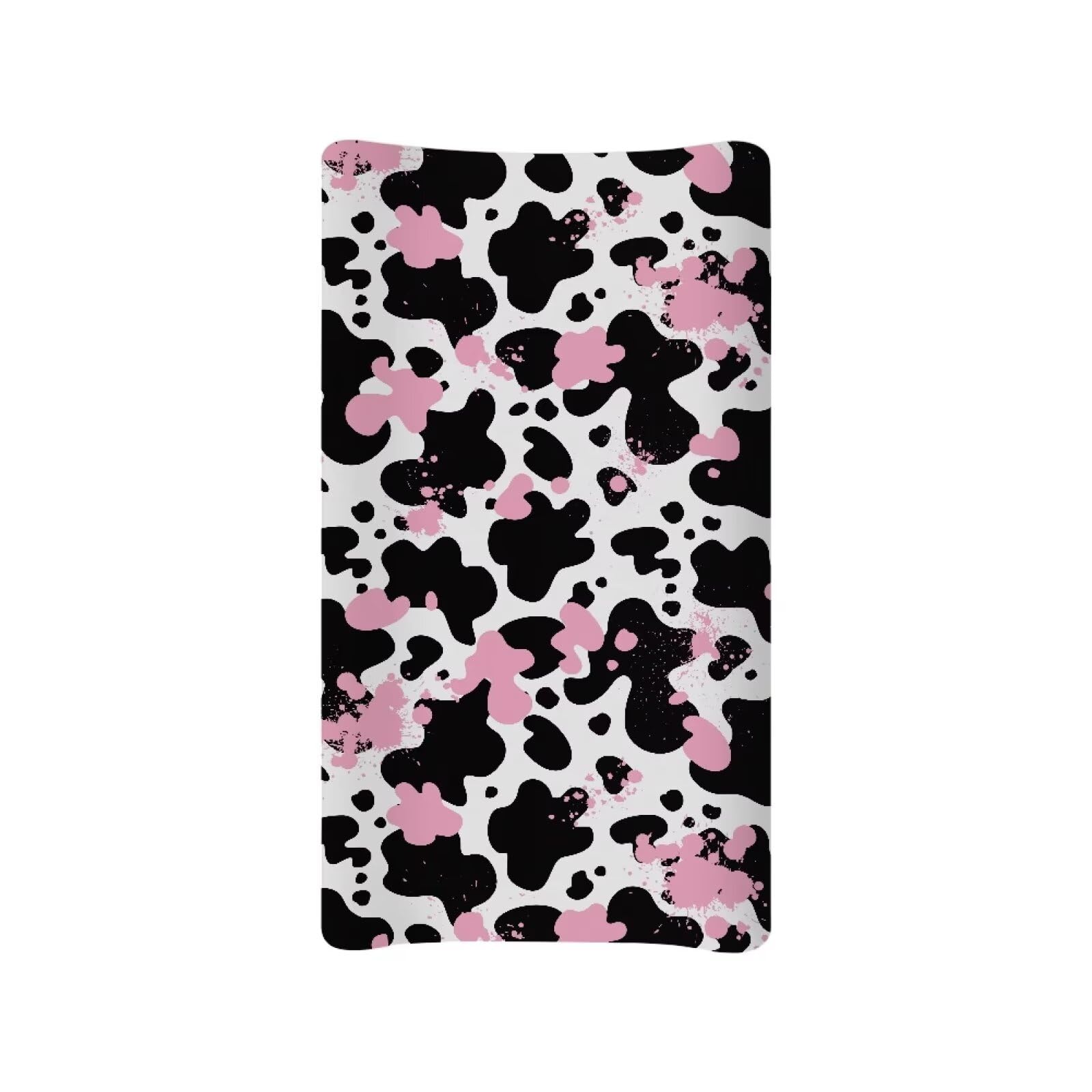 Hudotybom Changing Pad Cover Pink Cow Print Soft Stretchy Diaper Change Table Pad Cover for Girls Boys Breathable Nursery Changing Table Sheets Cover Breathable, & Washable Cover