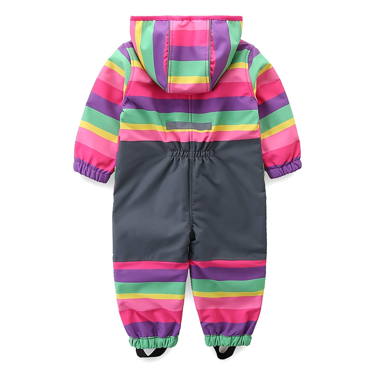 Combinaison à Capuche Imperméable Bébé Garçon et Fille avec Doublure Molletonnée Tout-en-Un pour Landau et Jouer dans la Boue 18 Mois à 4 Ans