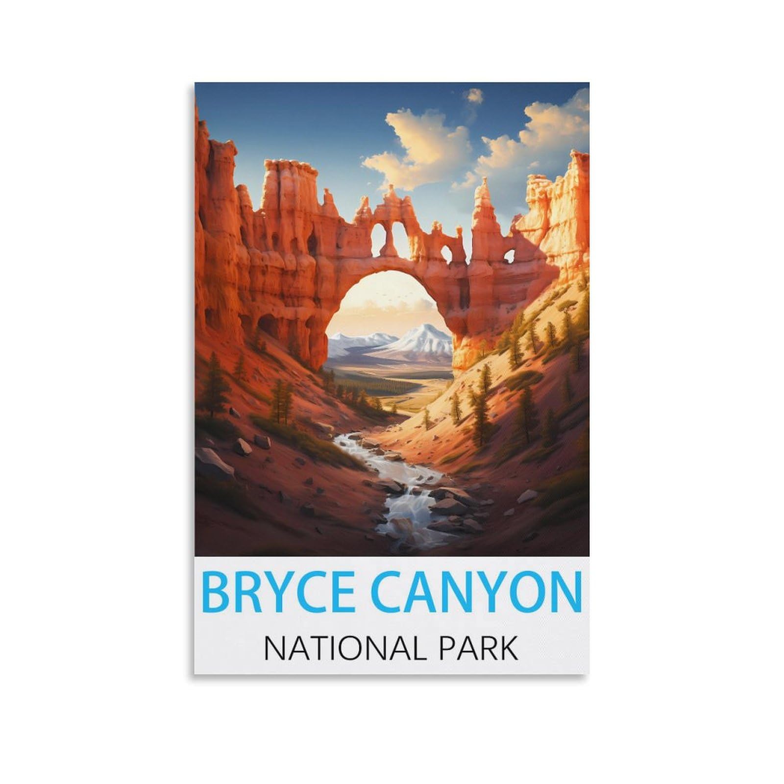 HSAYYIII Bryce Canyon National Park Vintage Travel Poster 08x12inch(20x30cm) Canvas Art Poster And Wall Art Picture Print Bedroom Decor