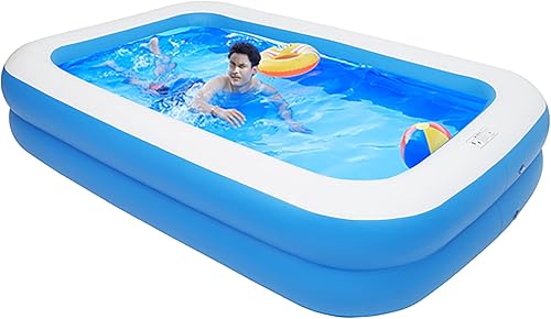 Miniatura 2 de Piscina inflable familiar piscina de suelo de tamaño completo 102 x 70 x 22 pulgadas azul