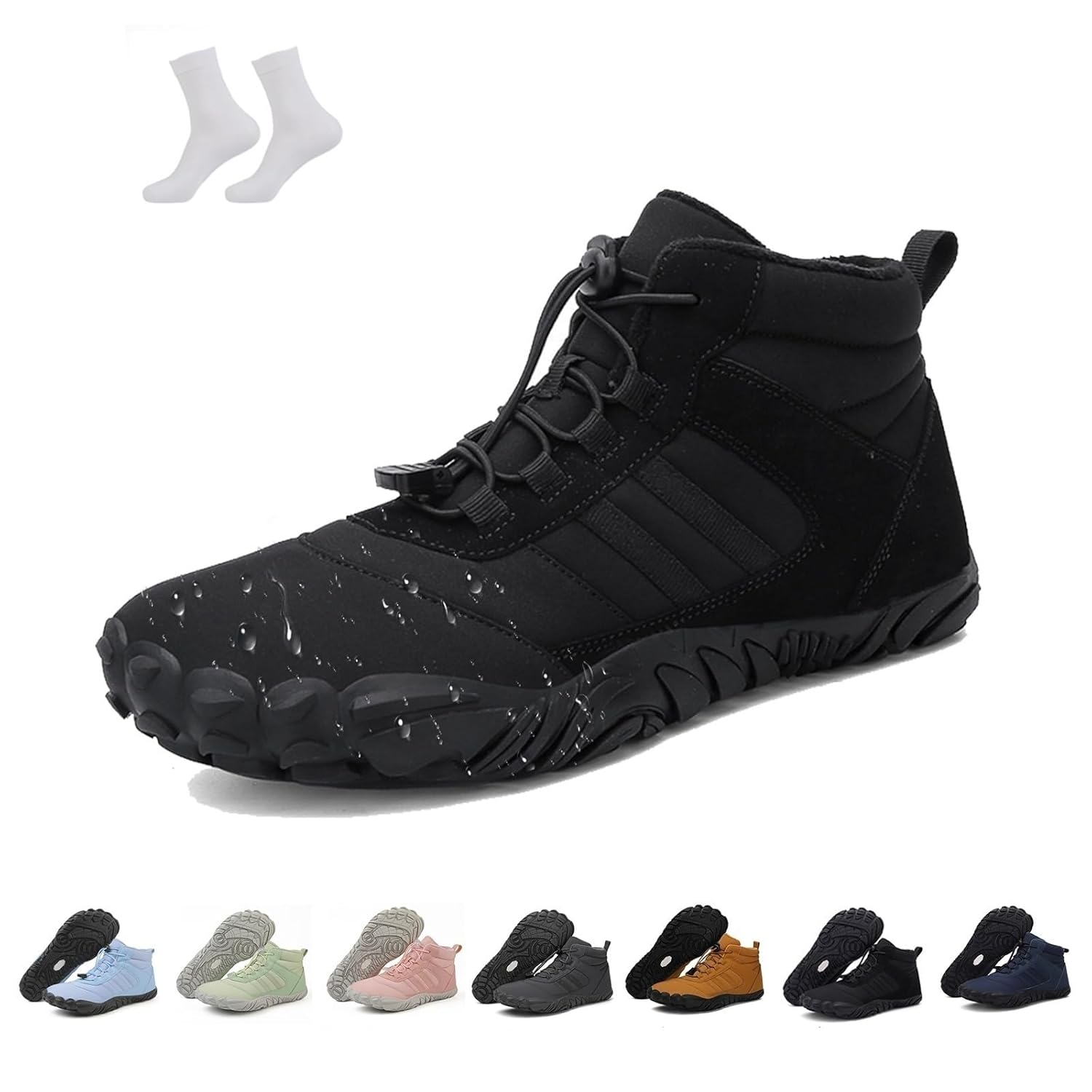 Kasdava Master - Non-Slip Waterproof Winter Barefoot Shoes Men Women Hike Winter Barefoot Boots Comfortable Lightweight Wide Toe
