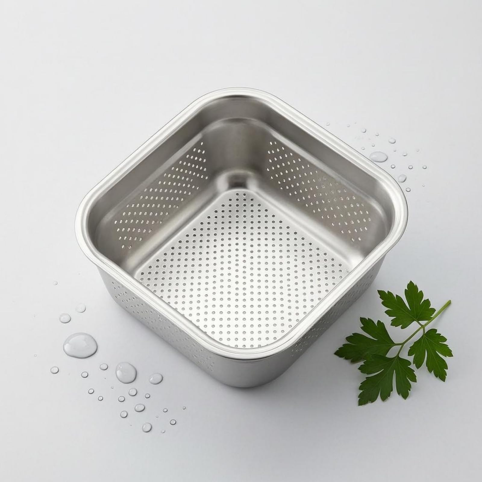Lavabo de Acero Inoxidable Multifuncional con Forma Práctica y Fondo Reforzado Útil para Contener Agua O Ingredientes Adecuado para Cocina y Labores Domésticas, 40cm