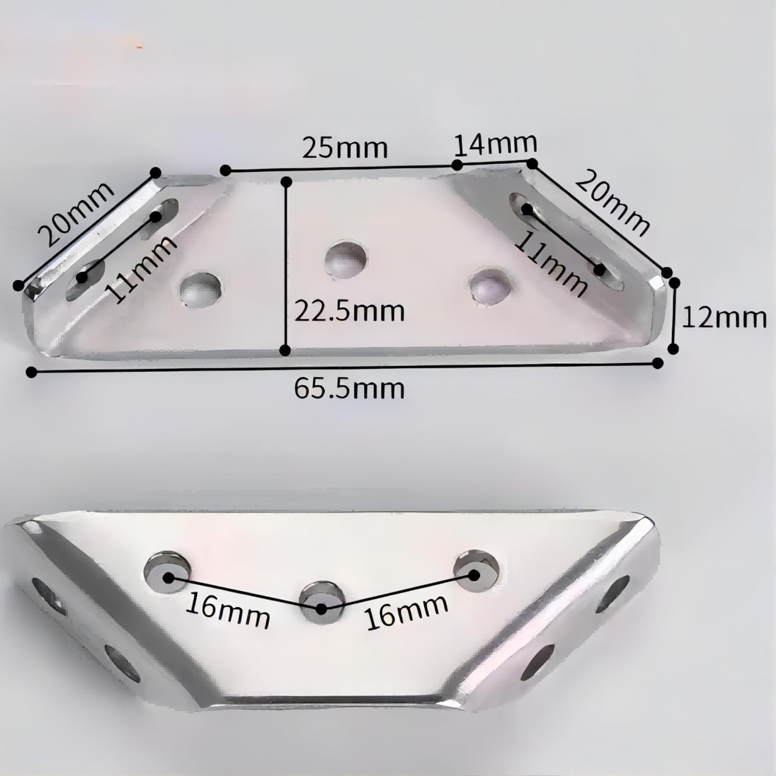 BellRhein Universal Stainless Steel Furniture Corner Connector, Shelf Brackets 20PCS Silvery, for Furniture Corner Connectors, Wooden Furniture Triangle Stabilizer, Including 140 Screws.