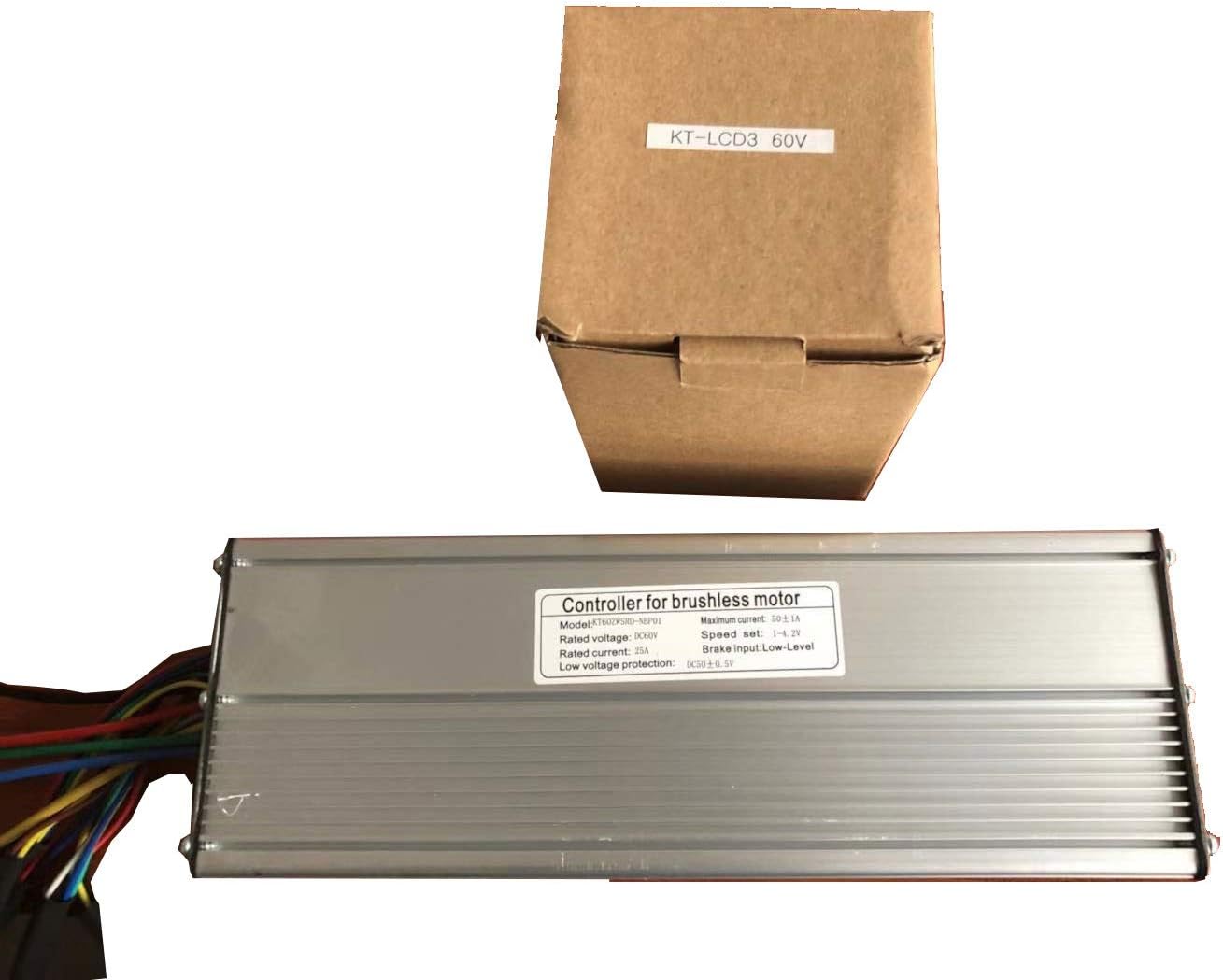 NB POWER 60V 50A 3000W Brushless DC Sine Wave Ebike Controller for Brushless Motor,Electric Bike Controller. with 60V LCD8H Color Display