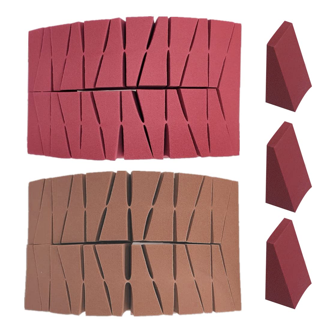 Quesuc 48 Pcs de Esponjas Maquillaje - Cuñas Esponja Mezcladora de Belleza Sin Látex, Esponja de Maquillaje Beauty Blender Esponja Reutilizable,Beauty Sponge Triangular para Polvo/Crema/Líquido/Uñas