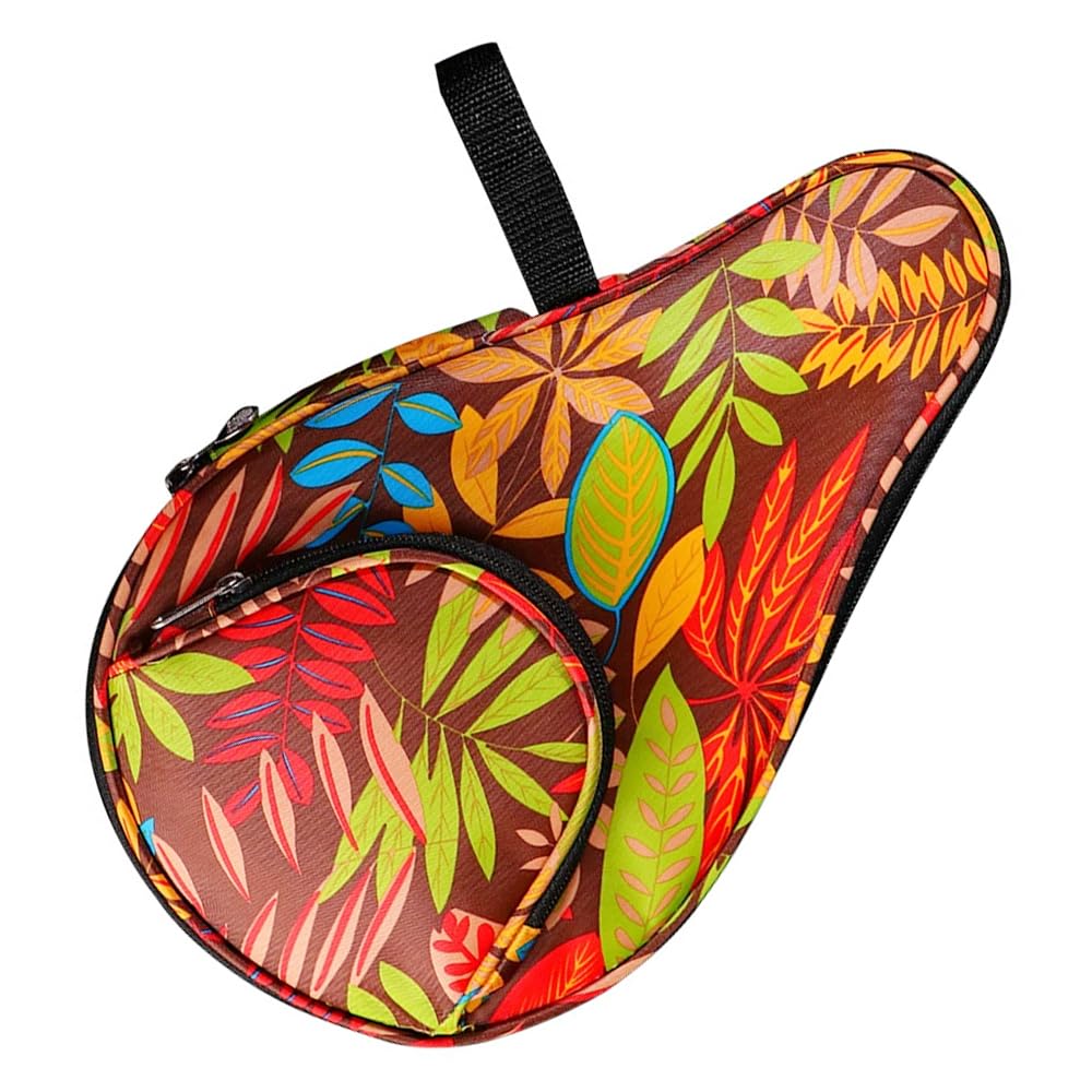 卓球ラケットバッグ、ボールラケットカバー、卓球収納バッグ、卓球ラケット保護収納、ボール3個収納可能、ポータブル、大人と子供に適しています (レッド)