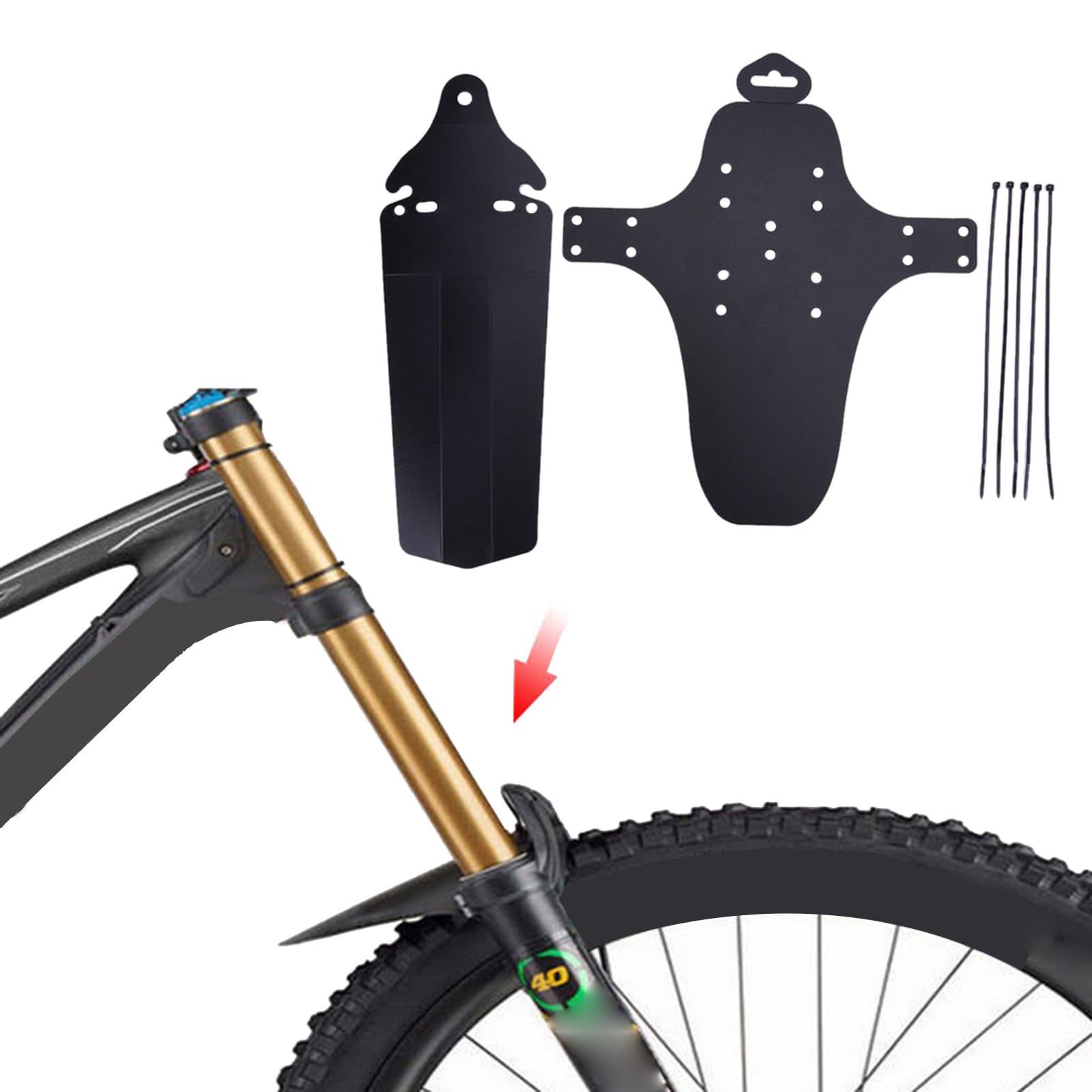 divuukyi Fahrrad-Schutzblech, faltbar, für Hinterrad, Schutzblech, angepasste Fahrräder, Schutzblech-Set Sport & Freizeit