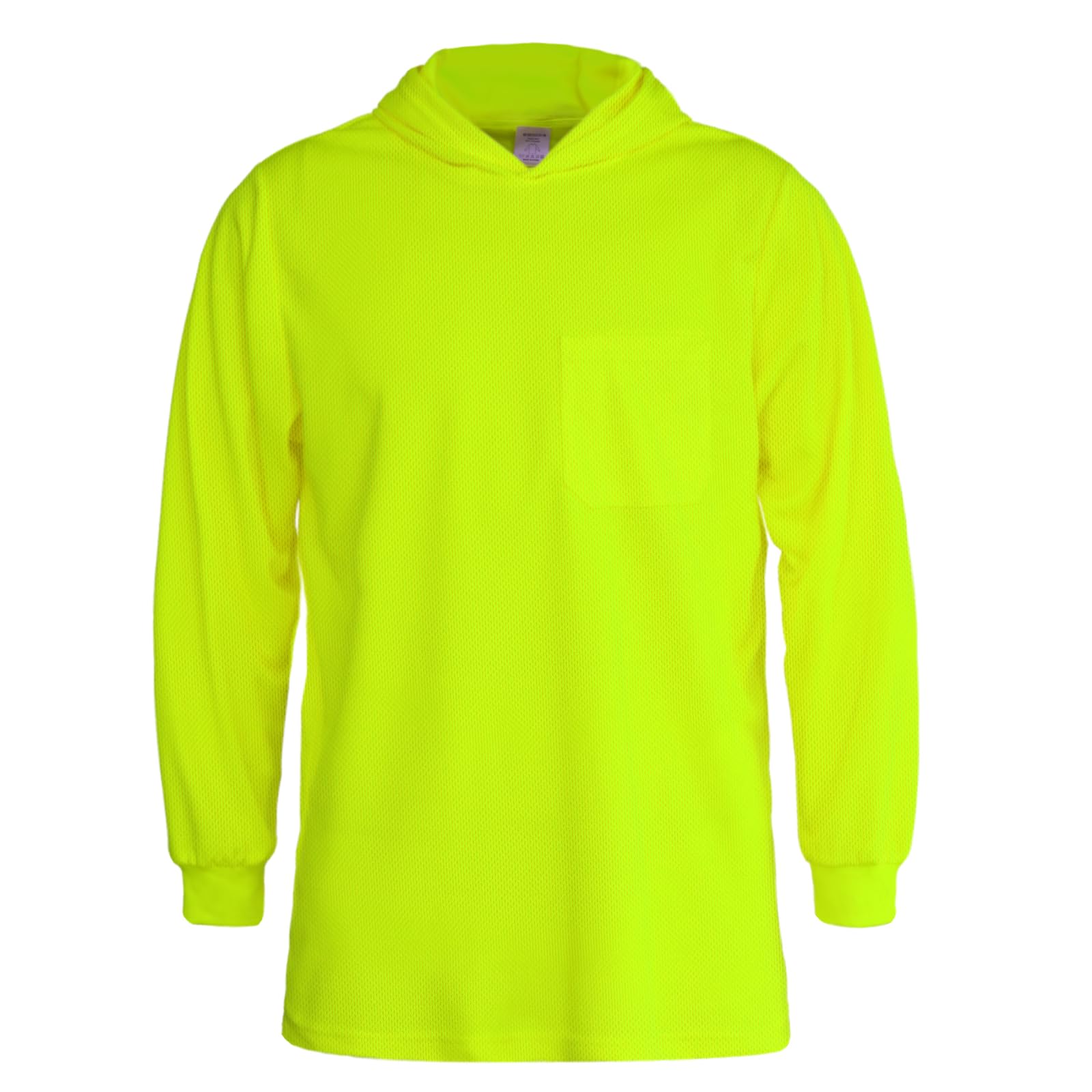 Besentinels Hi Vis Shirts for Men with Long Sleeve, Safety Shirt with Construction Work, High Visibility Shirt with Hood,Comfortable, Breathable, Meets ANSI, Yellow X-Large 1pc