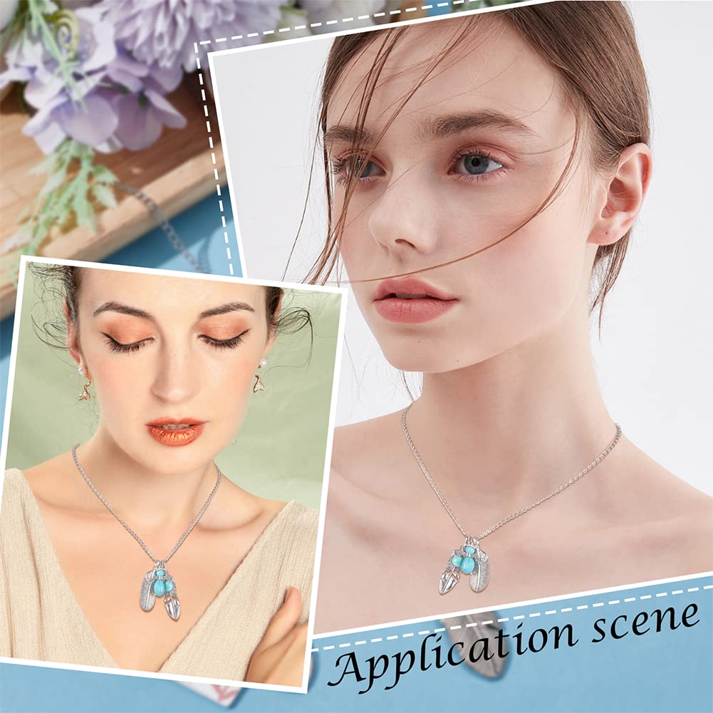 Amazon.com: GORGECRAFT 1 Box 8PCS Silver Golden Alloy Big Feather