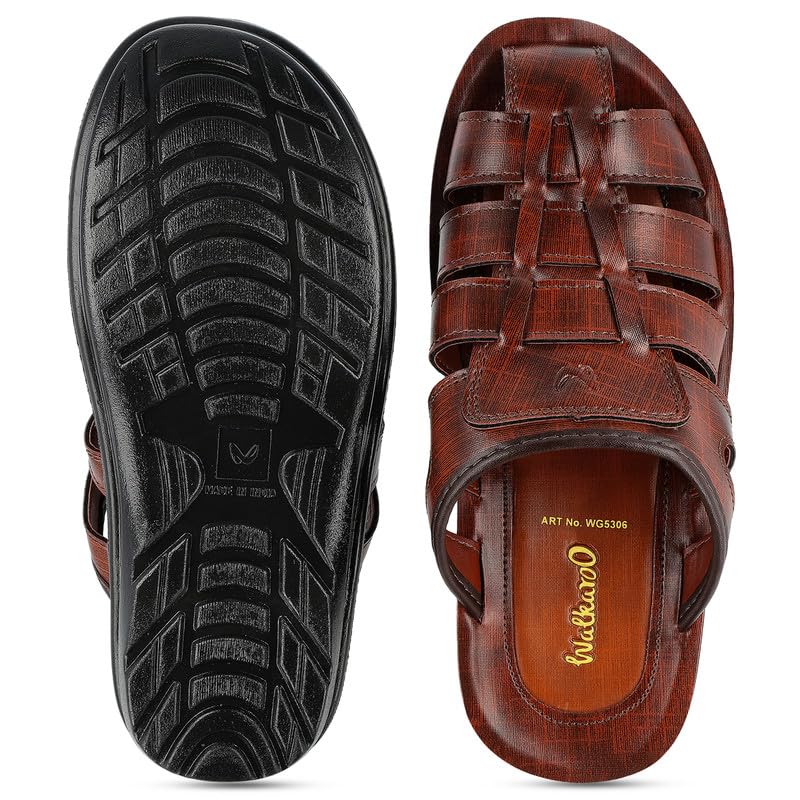 Image of WALKAROO Men's Fashion Sandal with Cushion Insole and Lightweight for Casual Footwear - WG5306