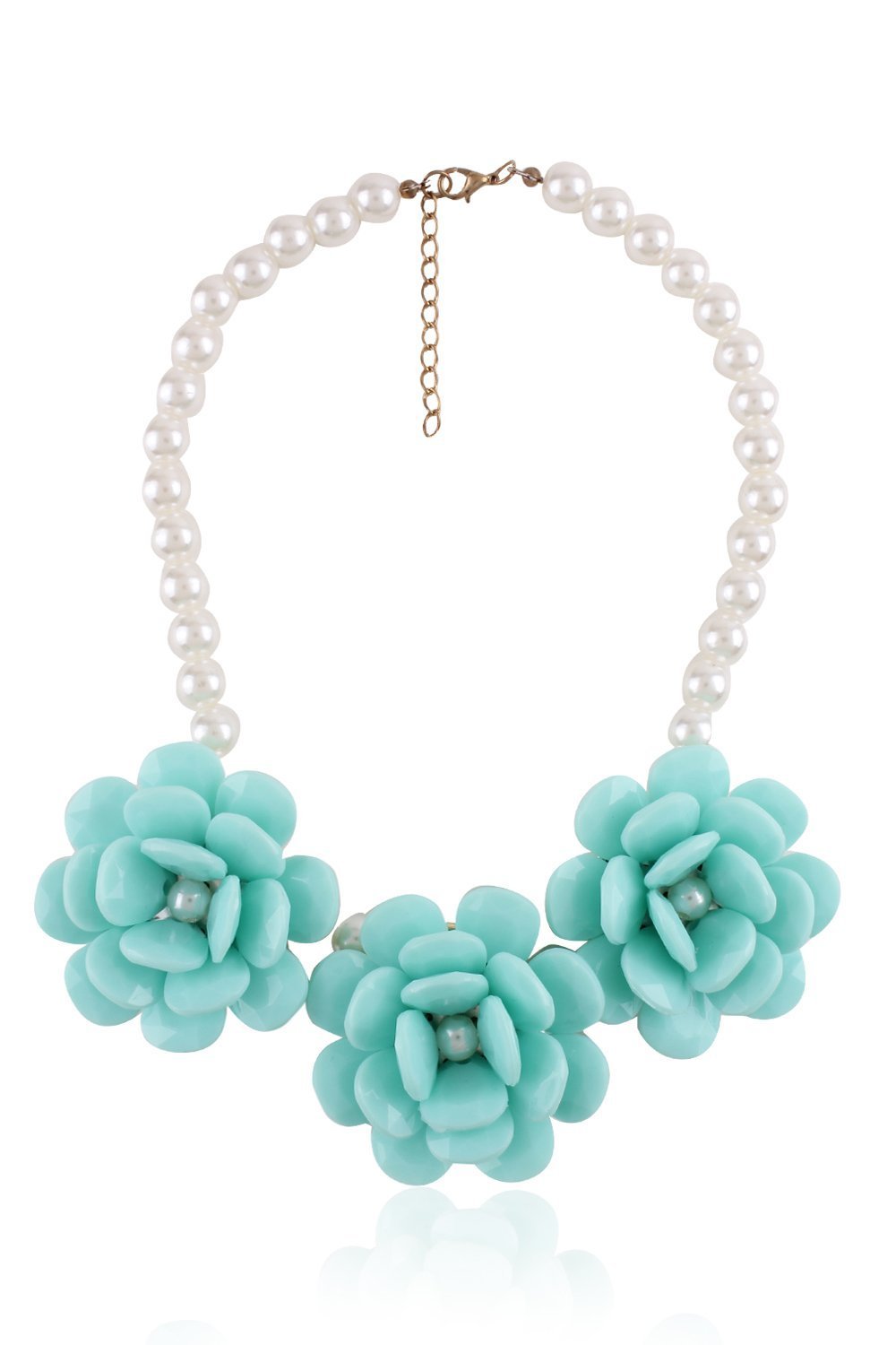 Shining Diva Floral Statement Necklace, Gift for Her