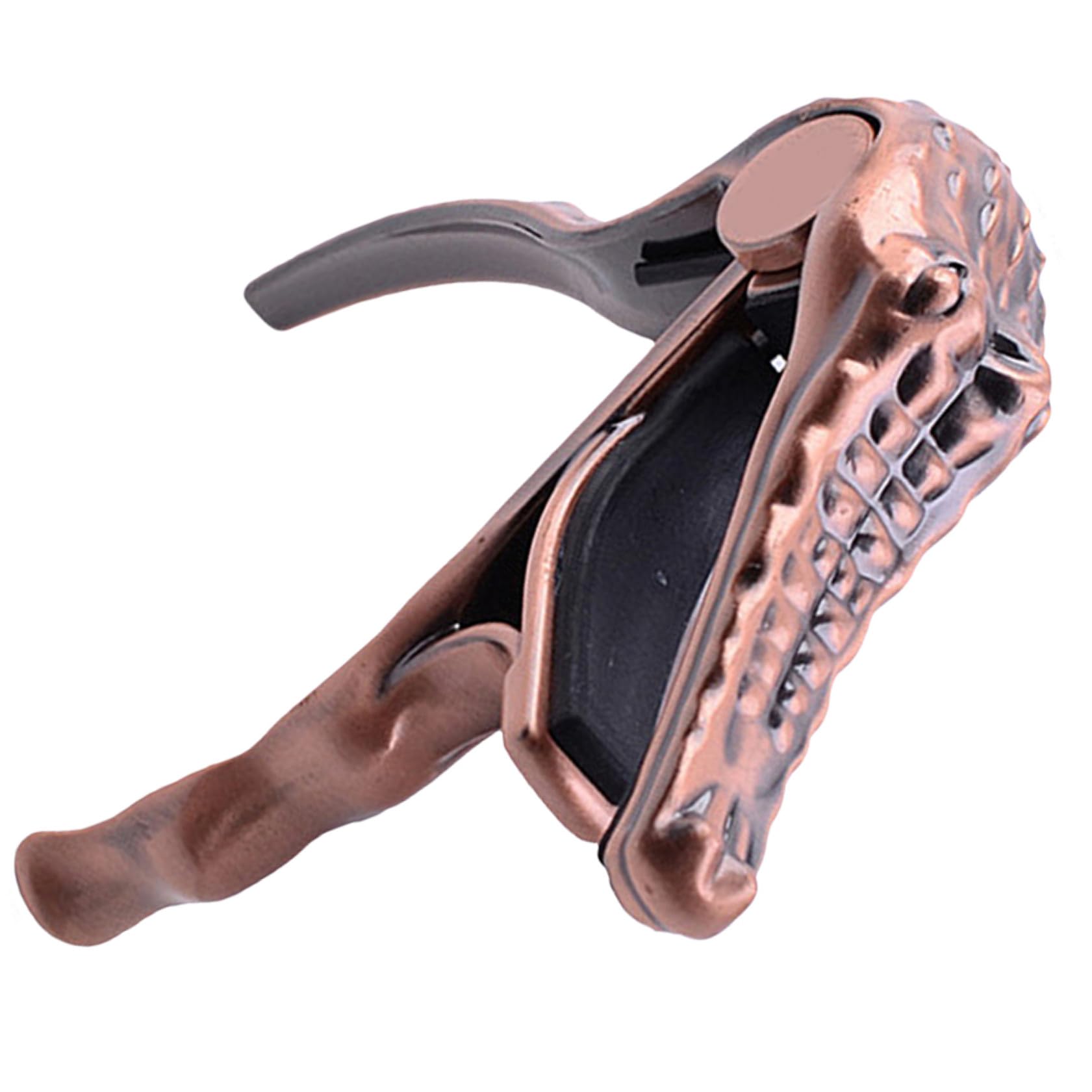 2stücke Gitarre Capo Metall Clip Im Krokodil-design Tragbar Und Verstellbar Für Akustik Gitarre Perfektes Zubehör Für Ukulele Und Saiteninstrumente Rotbraun