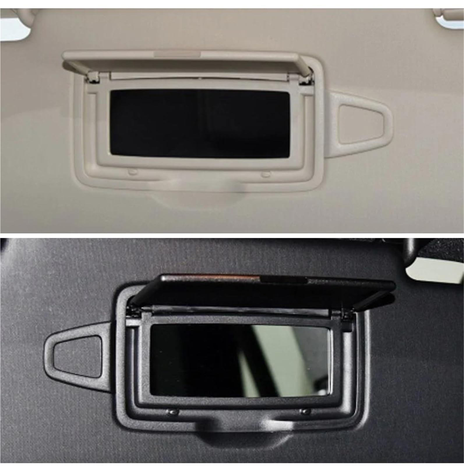 Auto Links Rechts Sonnenschutz Visier Make-Up Kosmetik Spiegel Abdeckung 964005DH1A 964015DH1A Für Infiniti Q30 Q30S QX30 2016-2019(Titanium Right)